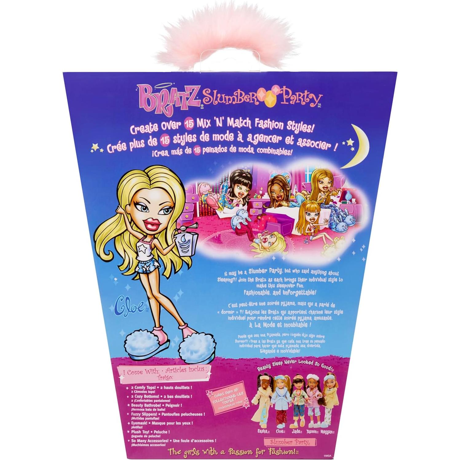 Muñeca Bratz Cloe Fiesta de Sueños con 2 Pijamas y Accesorios