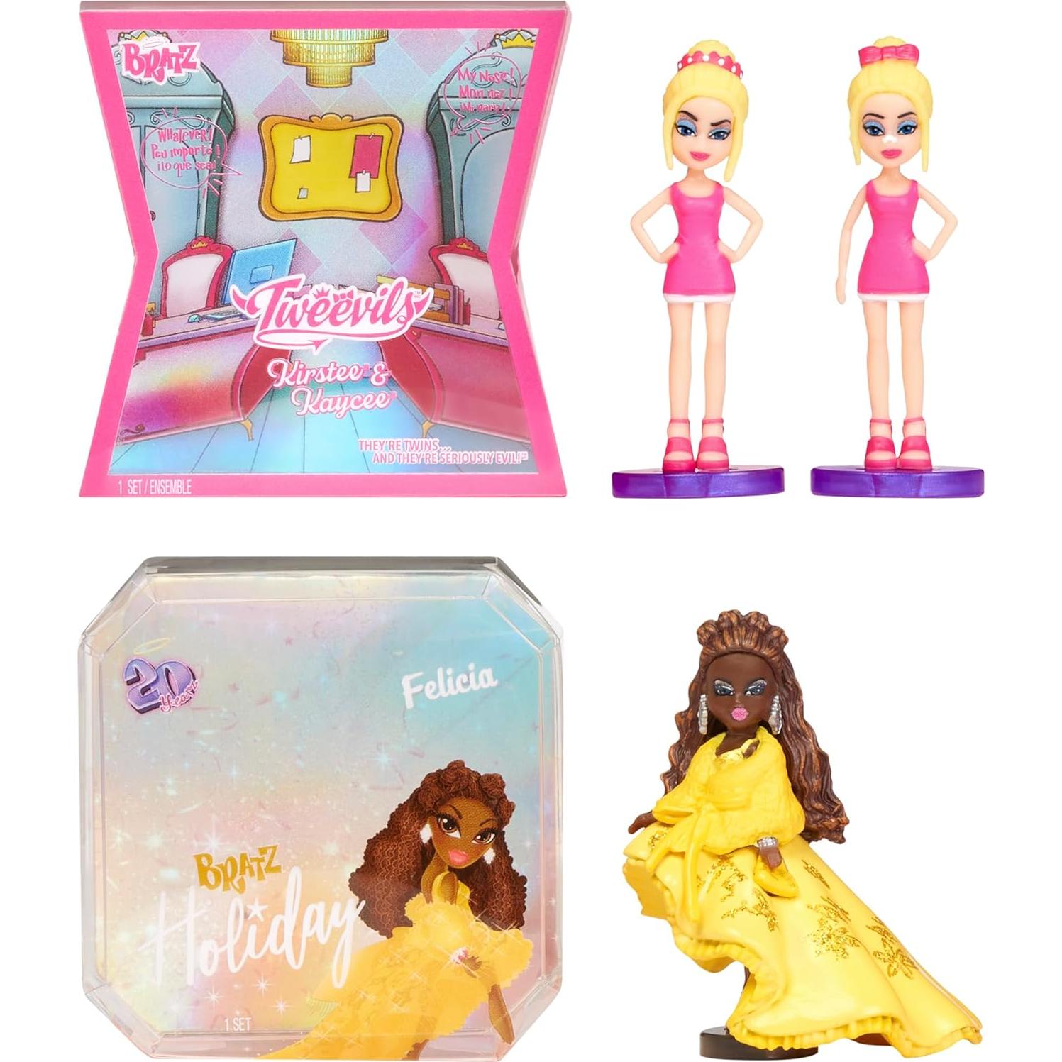 Mini Bratz 2-Pack Edición Limitada Holiday Felicia y Tweevils
