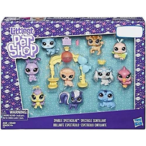 Paquete de Colección Brillo Littlest Pet Shop - 10 Mascotas y Accesorios