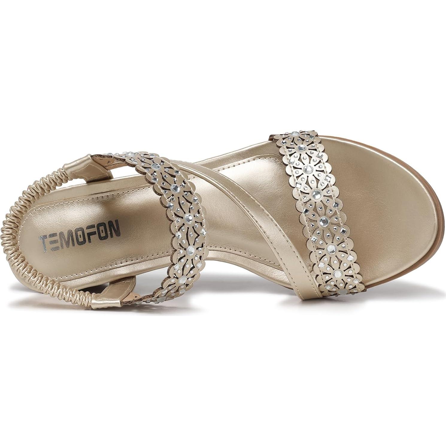 Sandalias Wedge TEMOFON para Mujeres Elegantes - Verano