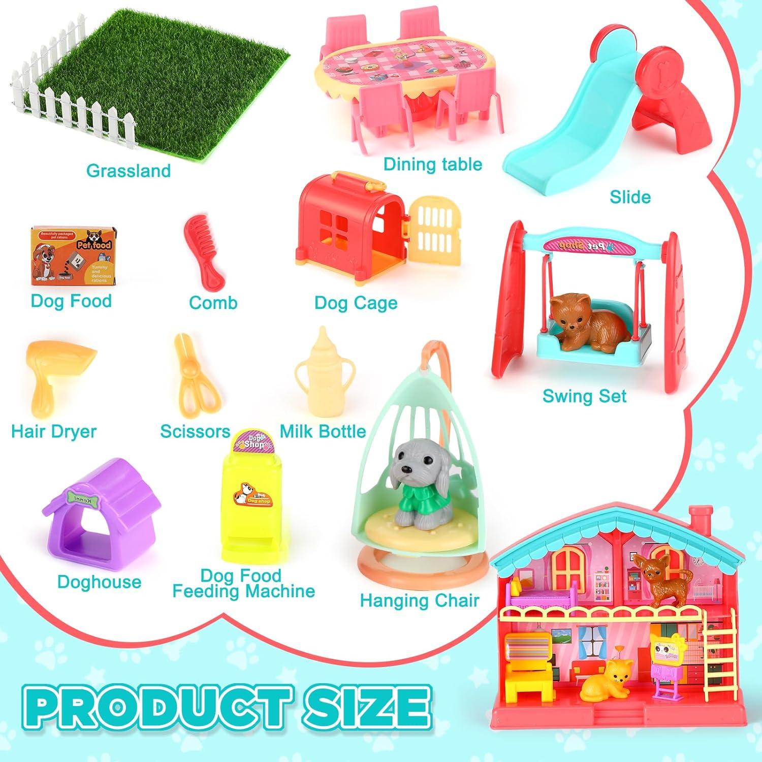 Set de Juguetes de Rol de Mascotas Leyndo 48 Piezas para Niños