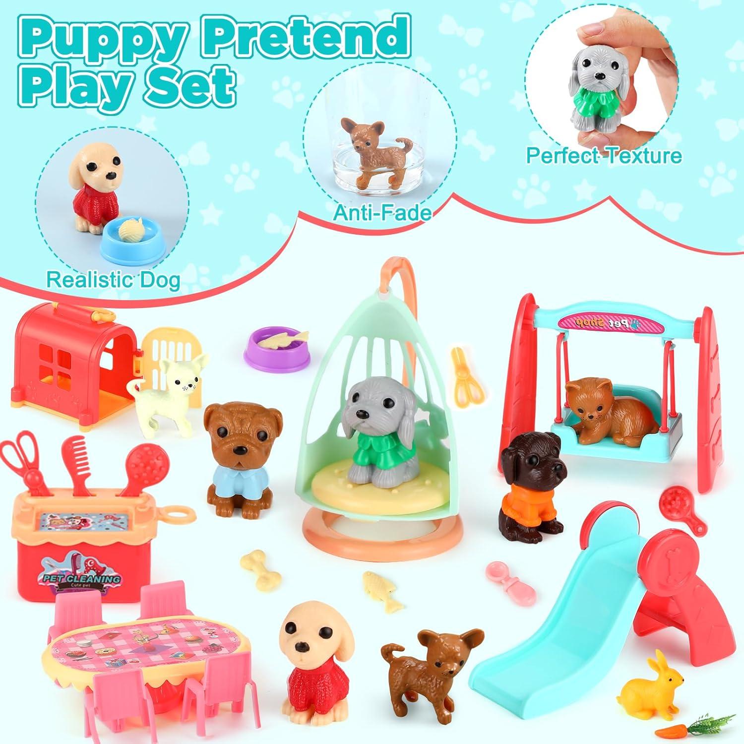 Set de Juguetes de Rol de Mascotas Leyndo 48 Piezas para Niños