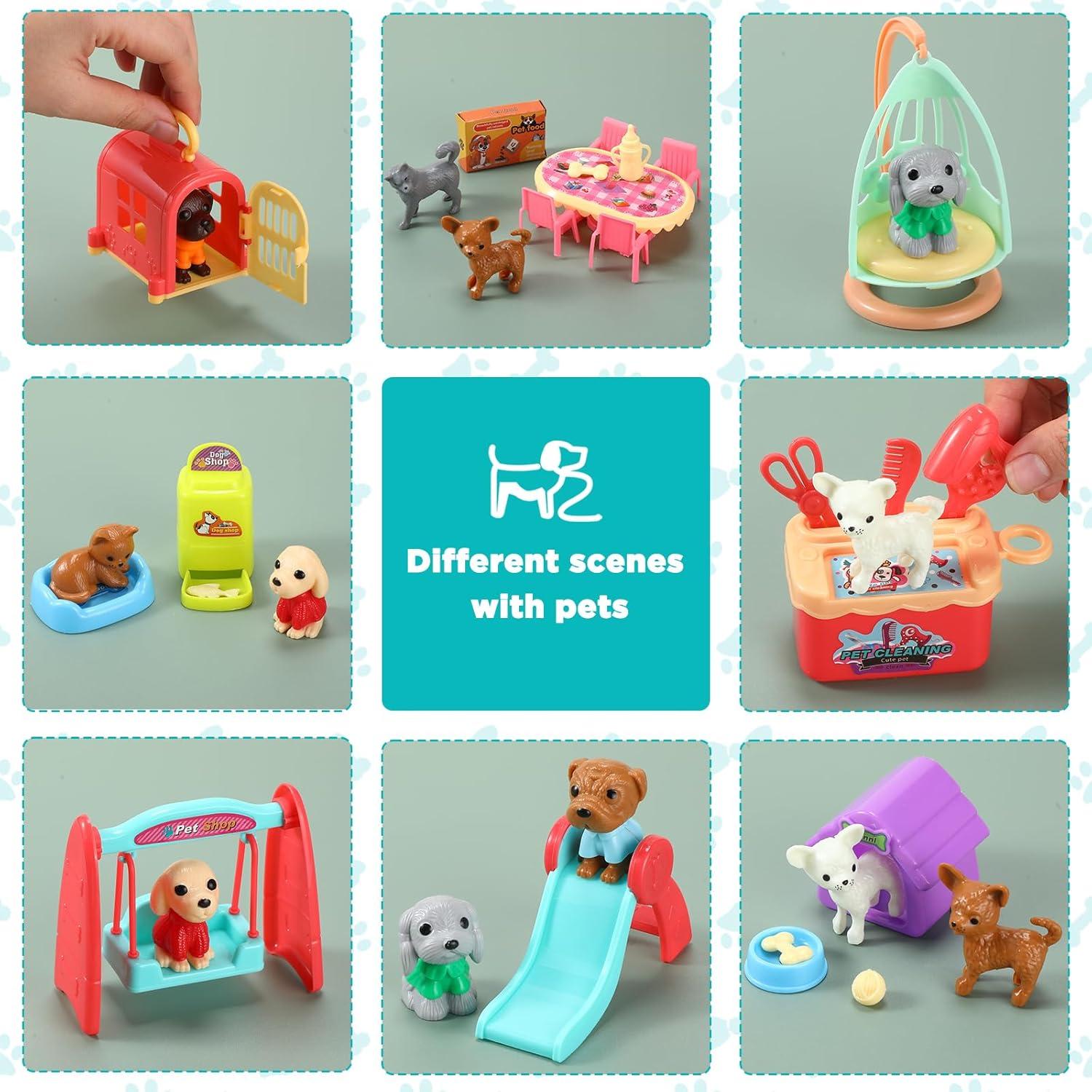 Set de Juguetes de Rol de Mascotas Leyndo 48 Piezas para Niños