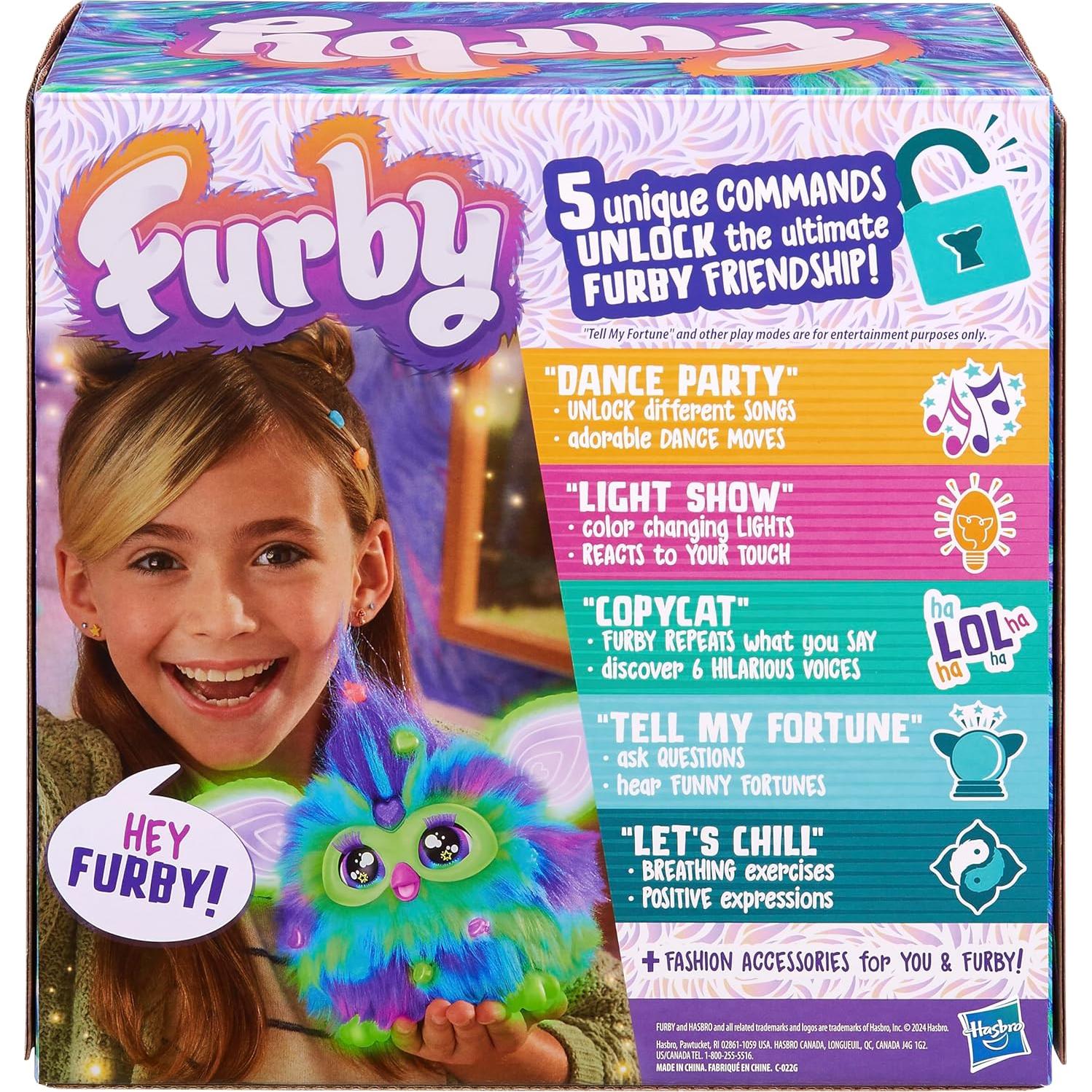 Furby Edición Galaxia Brilla en la Oscuridad 15 Accesorios