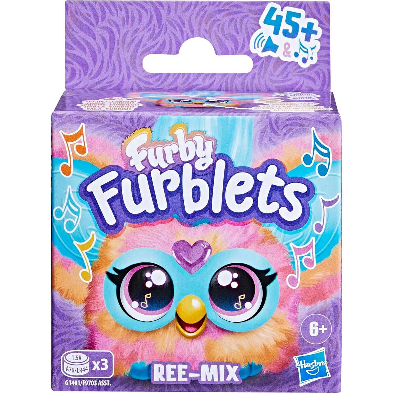 Furby Furblets Ree-Mix Mini Juguete Electrónico Coral 45+ Sonidos