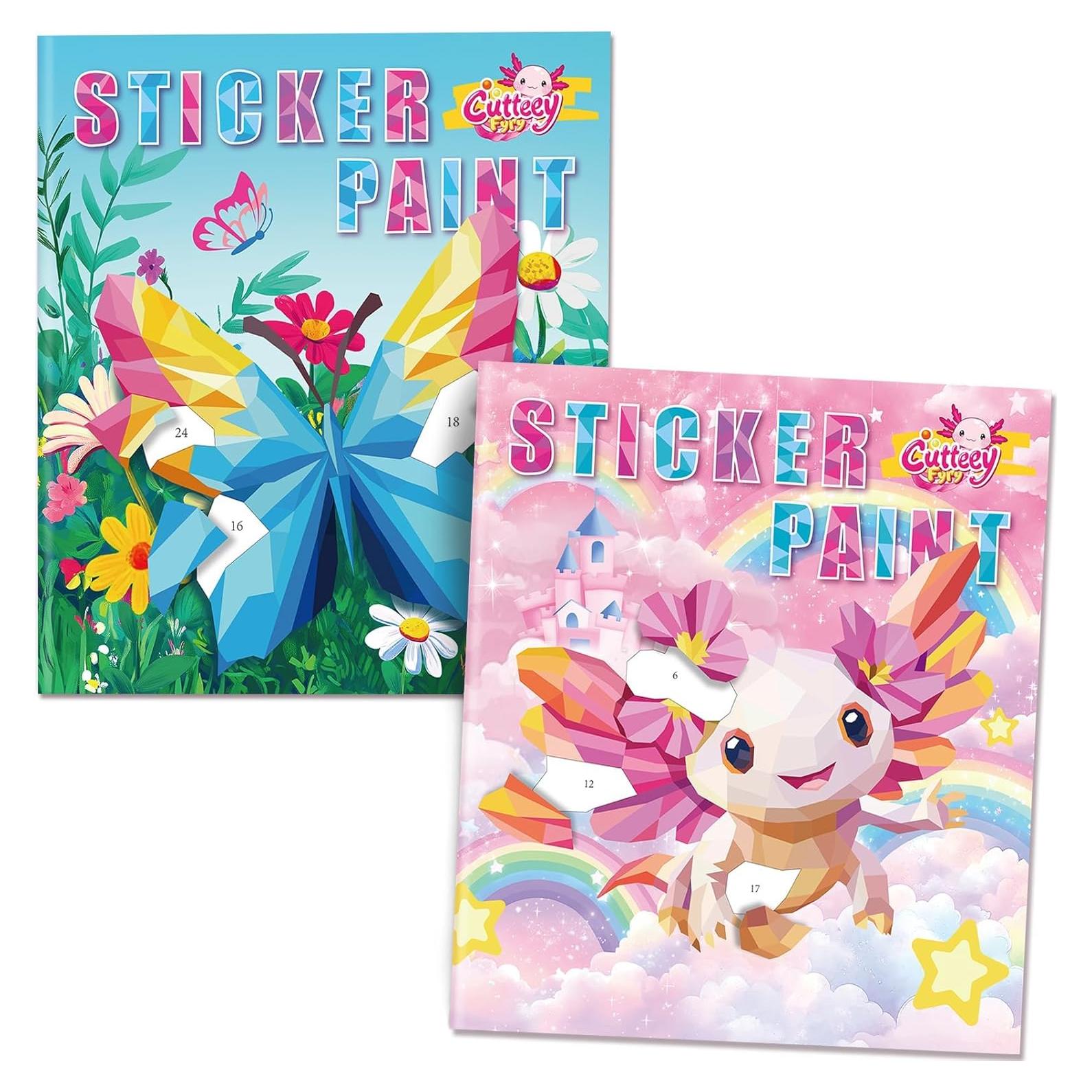 Libro de Pegatinas Pintar por Números CutteeyFyry - 2 Piezas