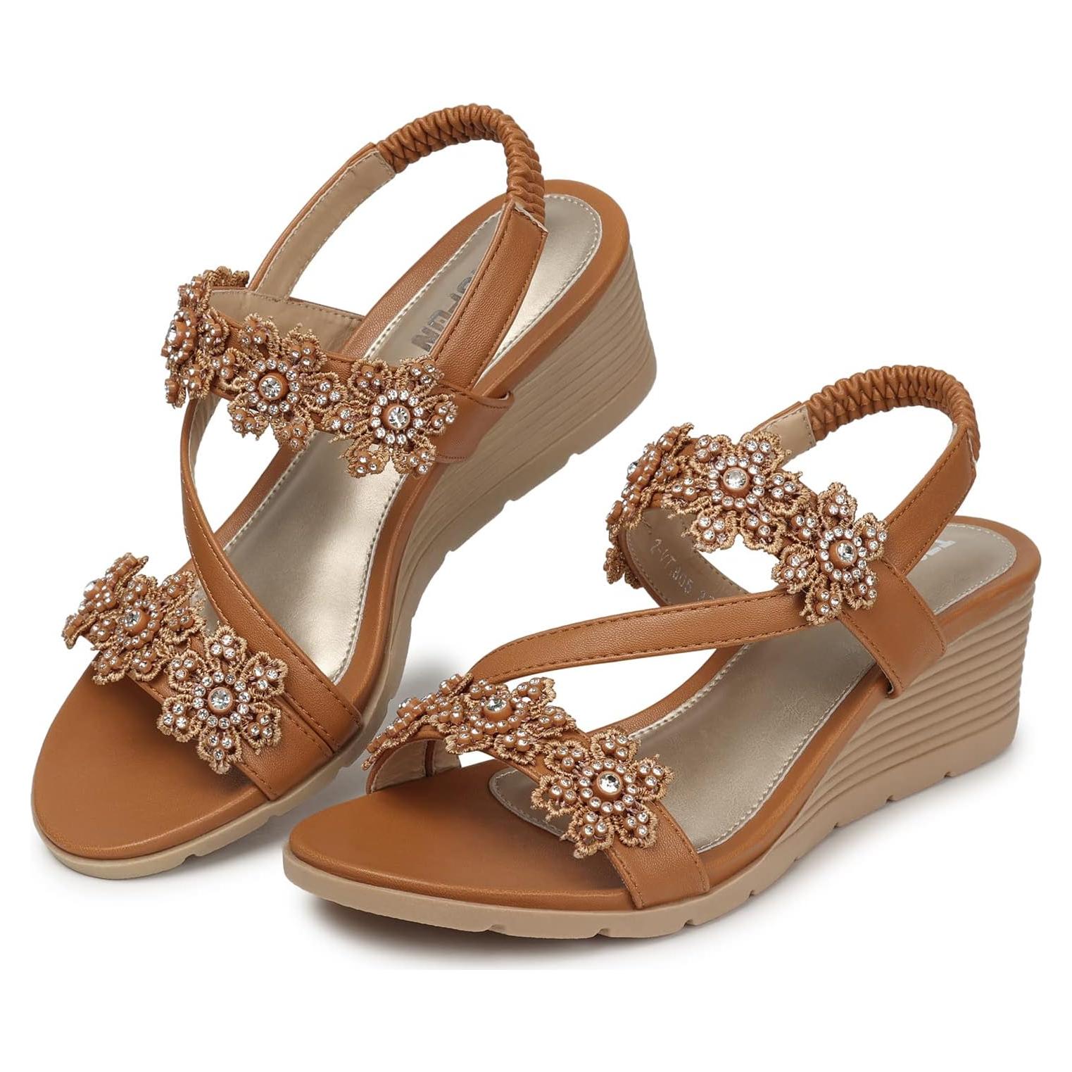Sandalias Cuña TEMOFON para Mujeres Elegantes Verano