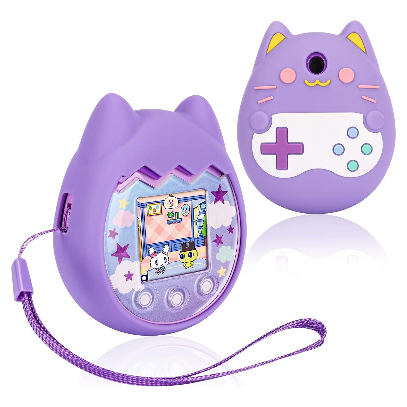 Funda de Silicona Tamagotchi Pix con Cordón - Púrpura