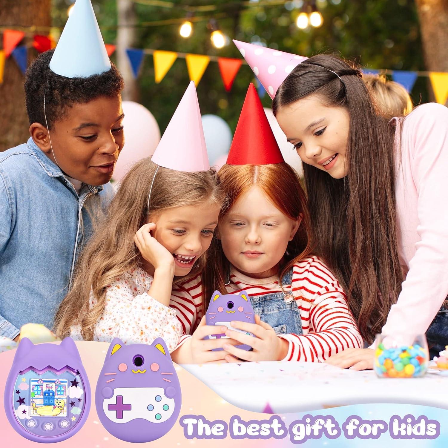 Funda de Silicona Tamagotchi Pix con Cordón - Púrpura