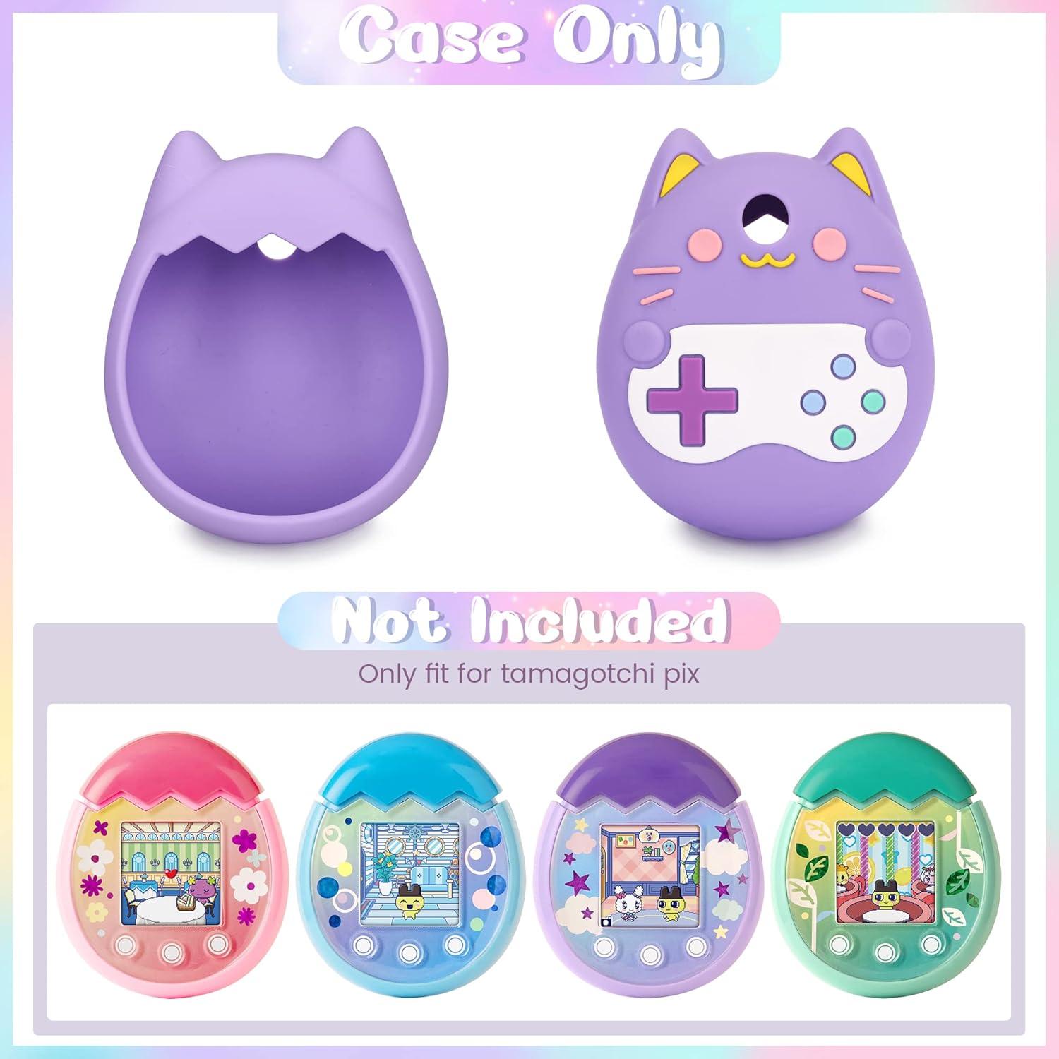 Funda de Silicona Tamagotchi Pix con Cordón - Púrpura