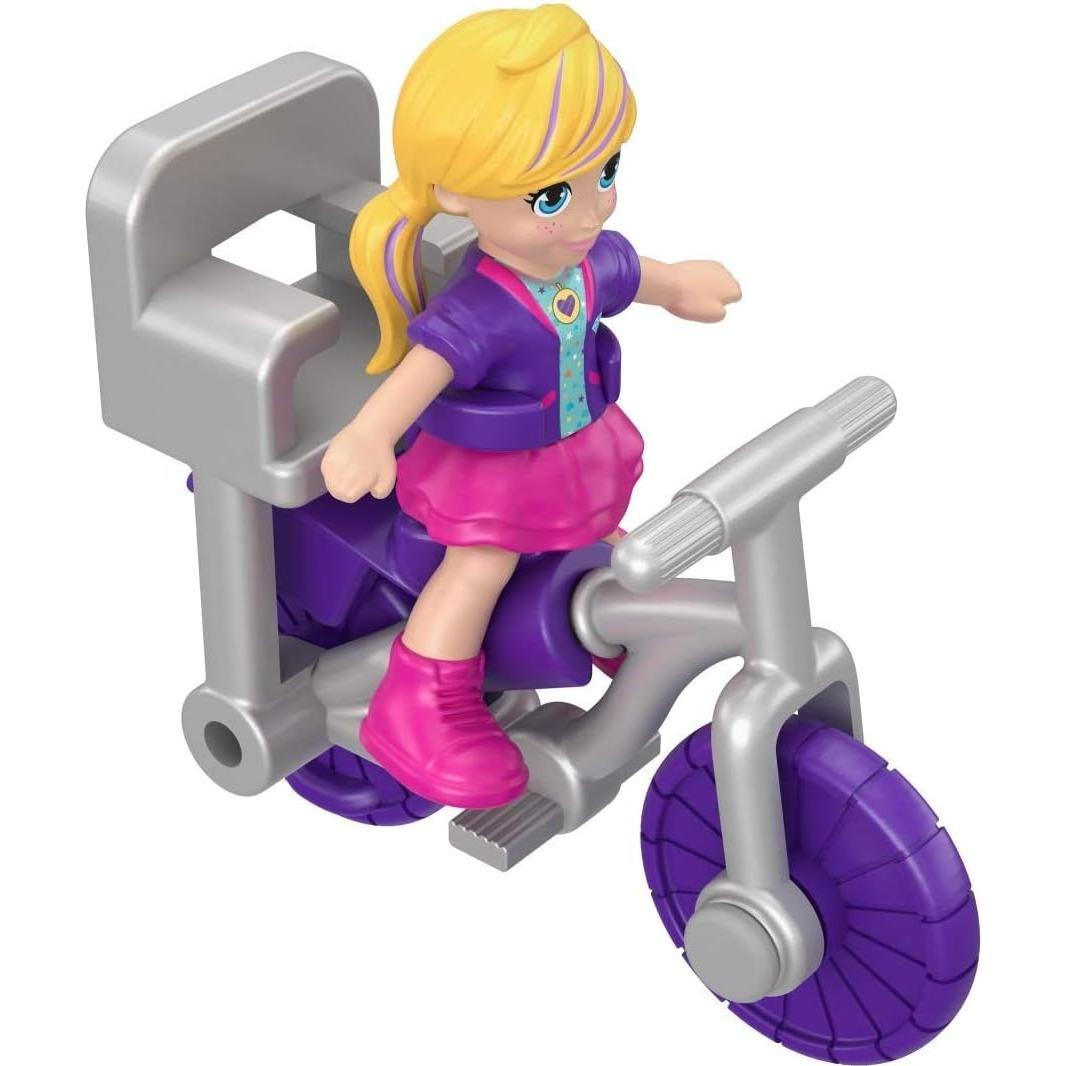 Casa de Muñecas Polly Pocket Mattel con Muñeca y Bicicleta