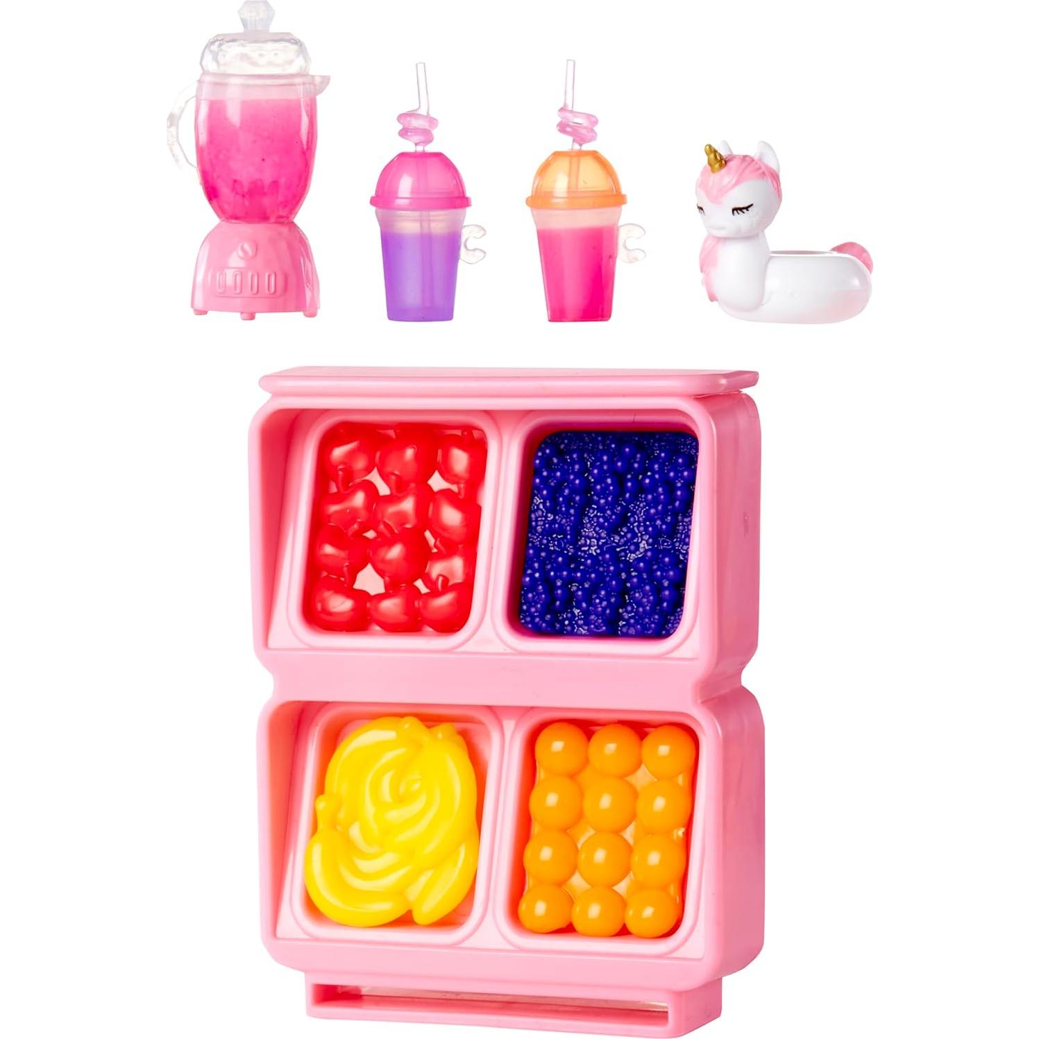 Juego de piscina Rainbow High Littles + muñeca Blush 14 cm