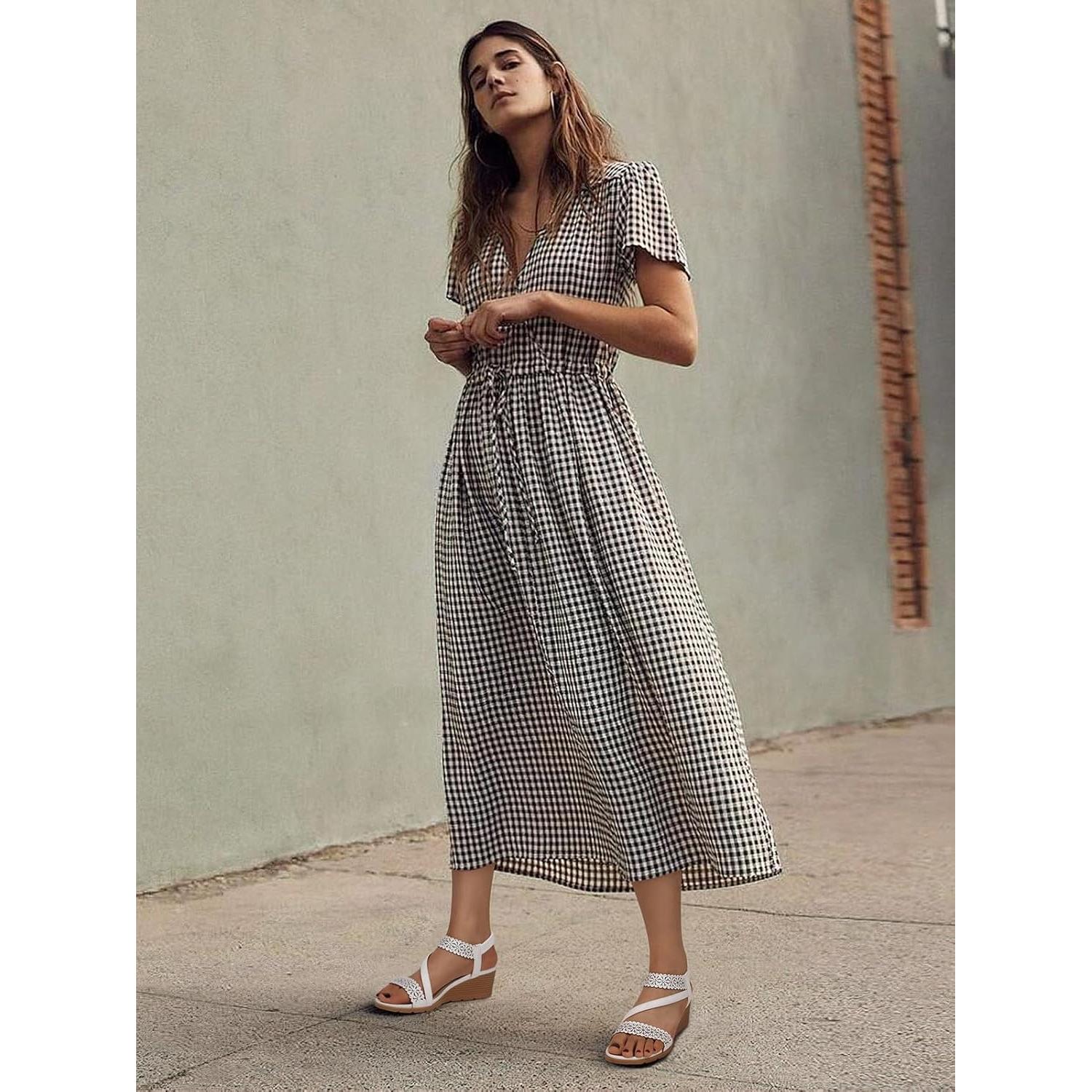 Sandalias de cuña TEMOFON para mujeres elegantes - Verano 2025