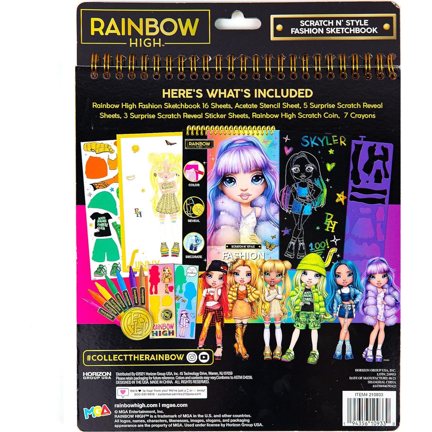 Cuaderno de Bocetos de Moda Rainbow High - Horizon Group USA