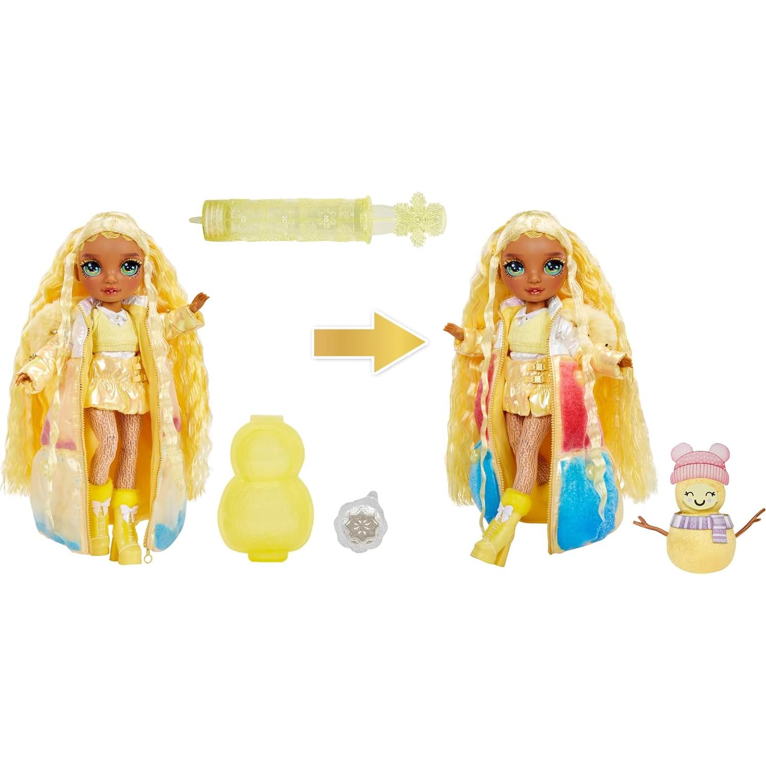 Muñeca de Moda Rainbow High Sunny 28 cm con Nieve Mágica