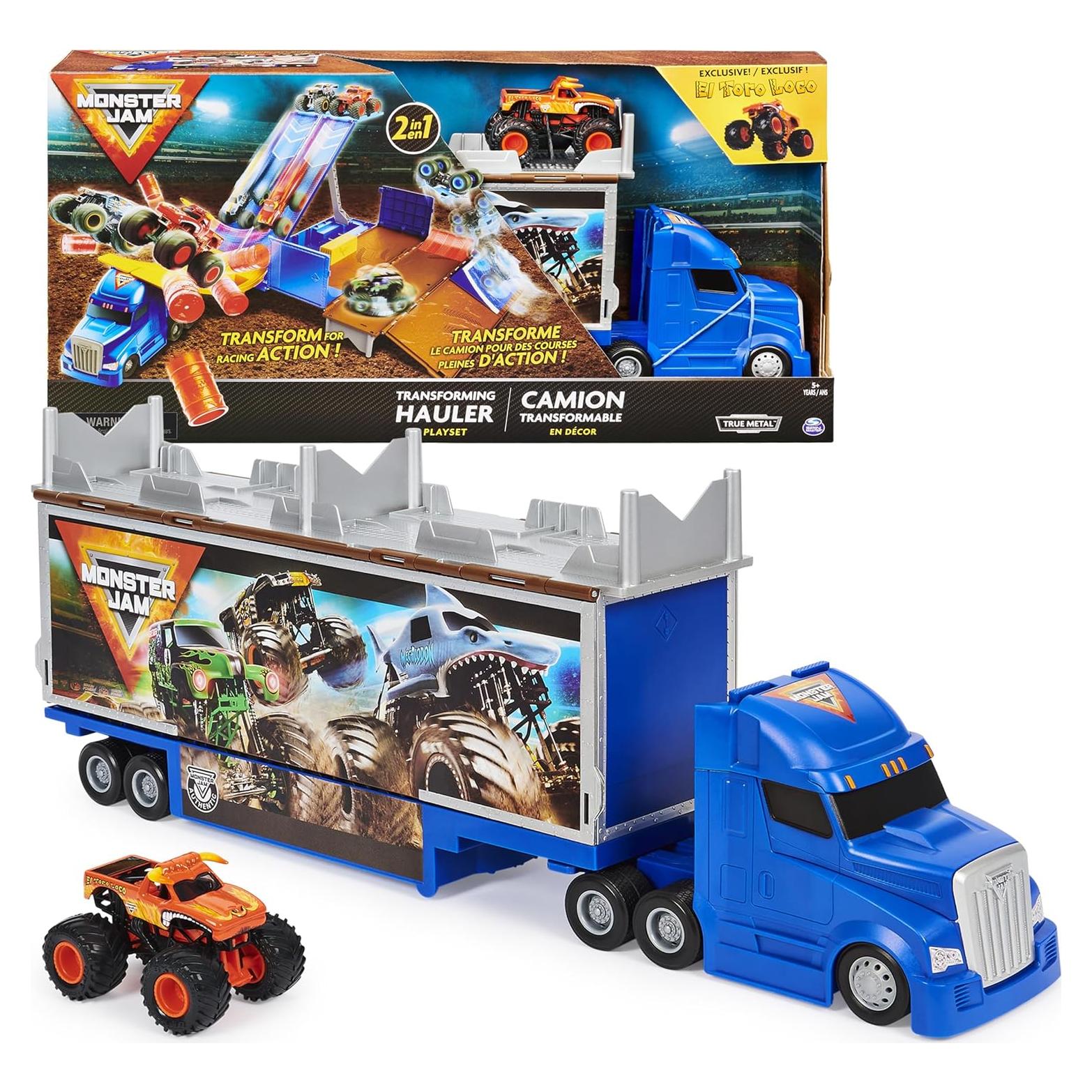 Juego de Transporte Transformable Monster Jam El Toro Loco 1:64