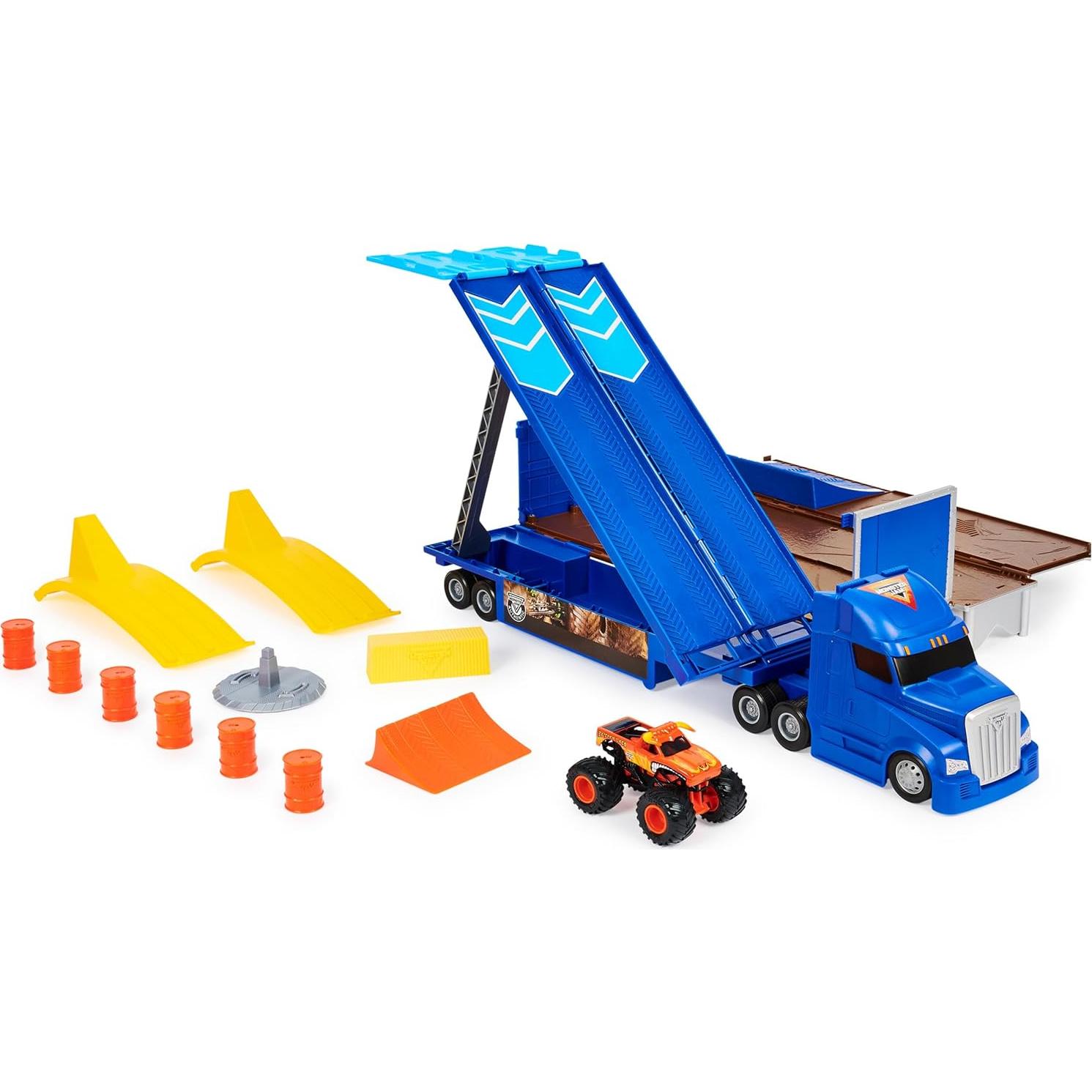 Juego de Transporte Transformable Monster Jam El Toro Loco 1:64
