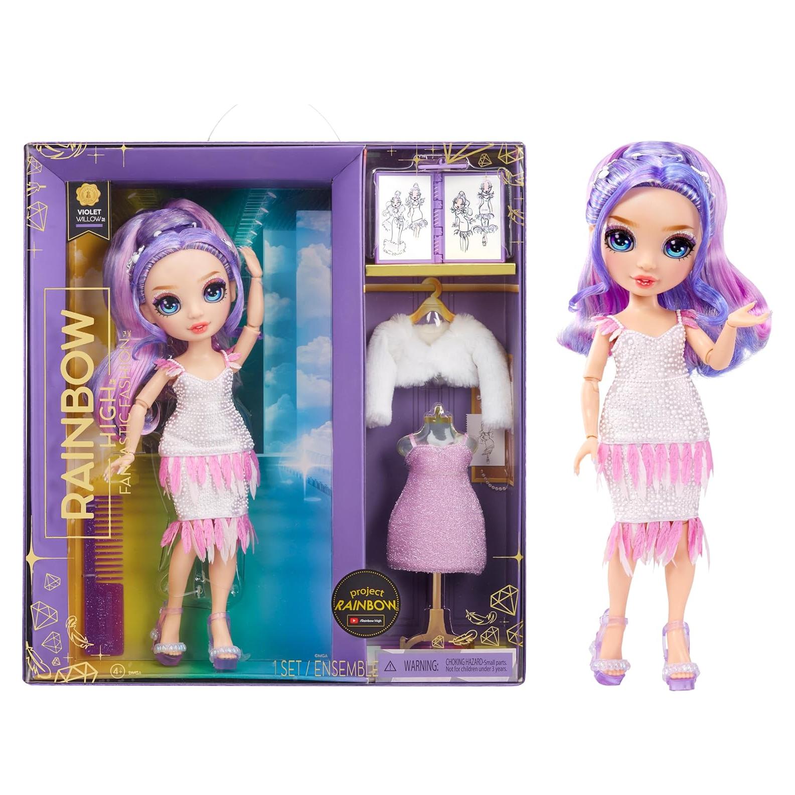 Muñeca de Moda Violet Willow Rainbow High 27.94 cm con Accesorios