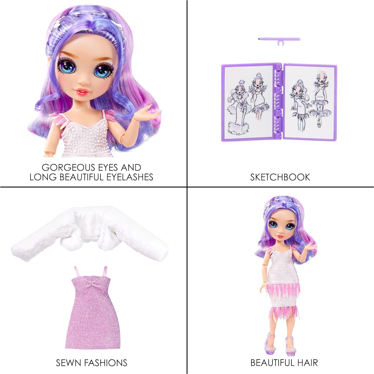 Muñeca de Moda Violet Willow Rainbow High 27.94 cm con Accesorios