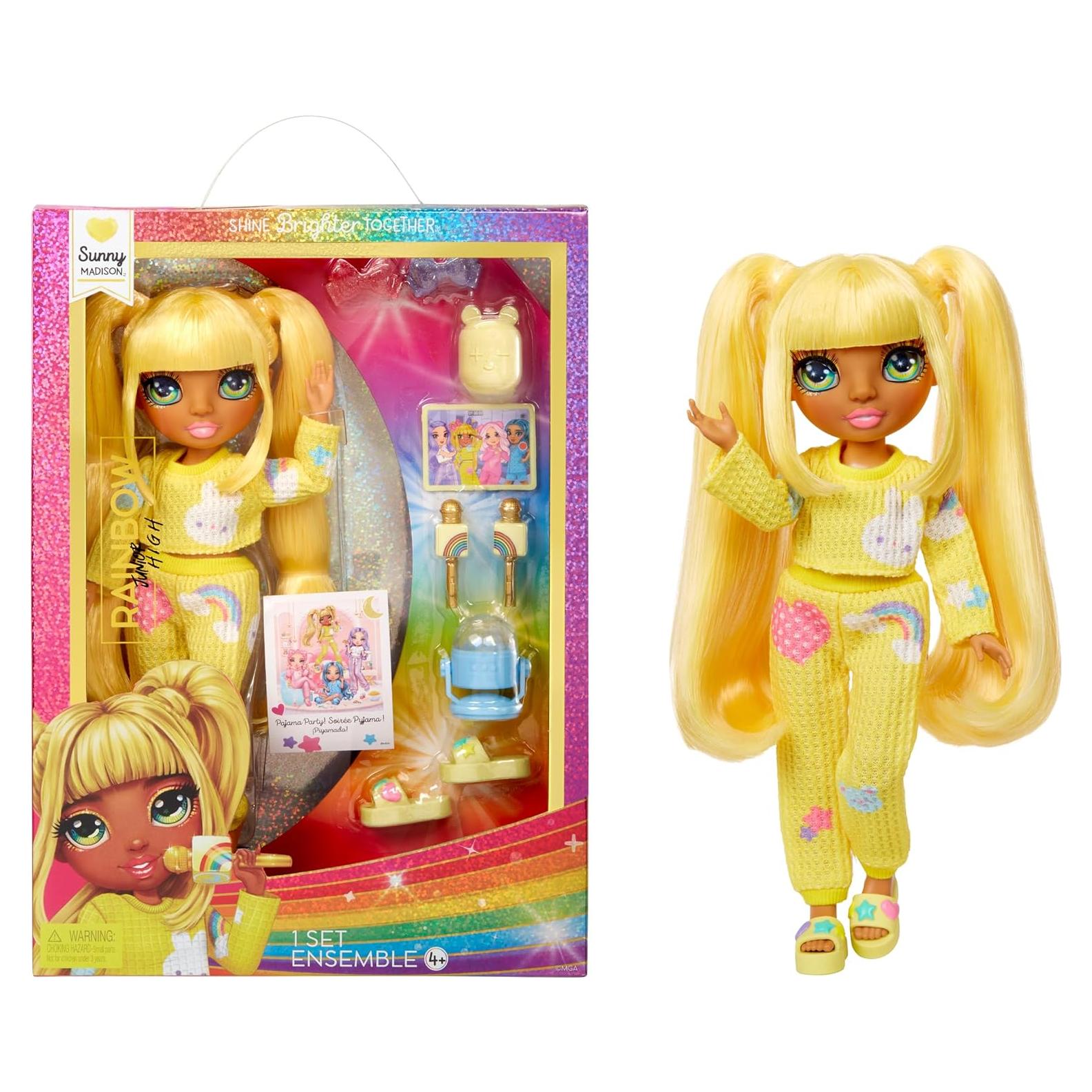 Muñeca Rainbow High Sunny Fiesta de Pijamas 22.86 cm Amarillo