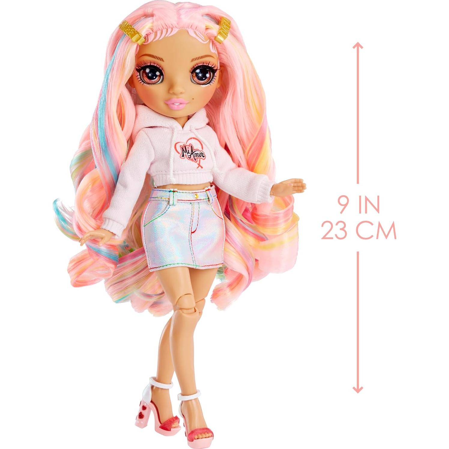 Muñeca Rainbow High Kia Hart 23 cm con Mochila Rosa Accesorios