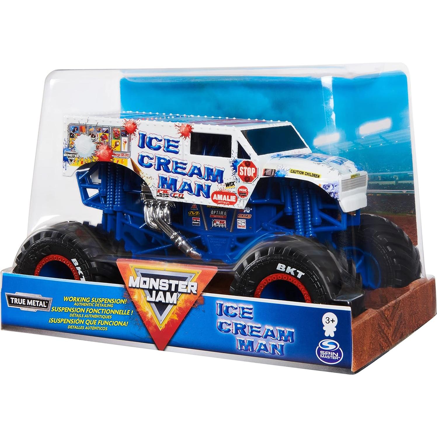 Camión de Helados Monster Jam Spin Master 1:24 Detalles Realistas