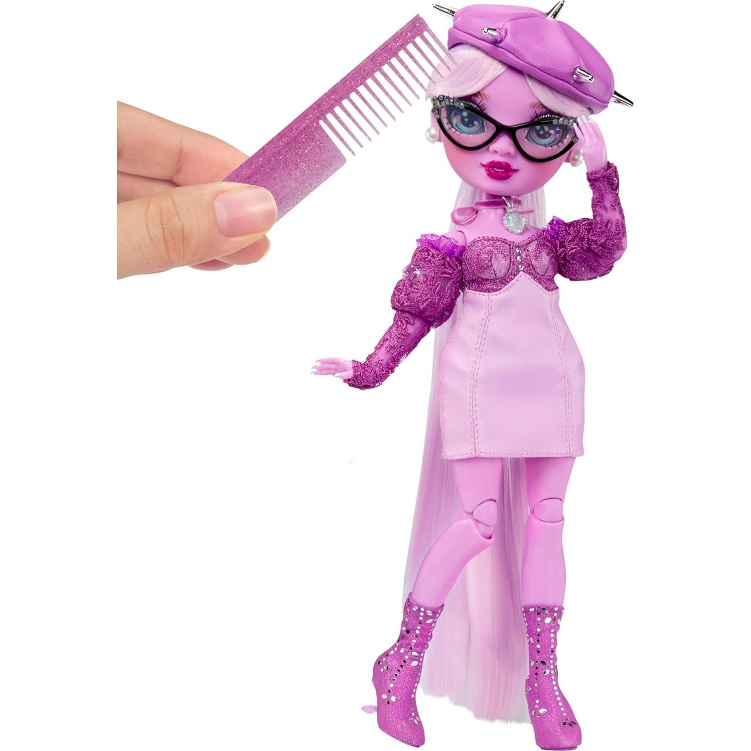 Muñeca de Moda Lavanda Rainbow High - Atuendo Elegante y Accesorios