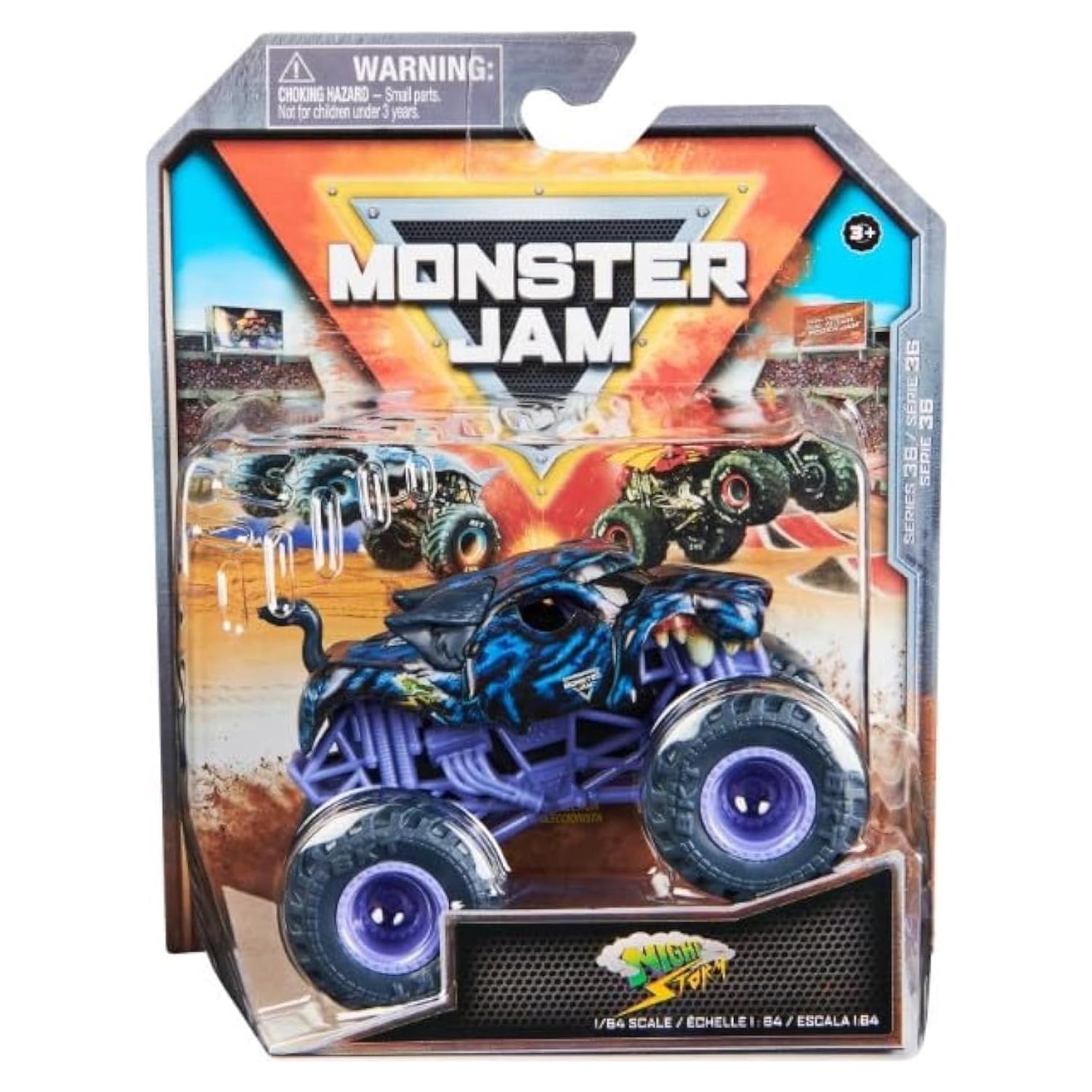 Camión Monstruo Diecast 1:64 Monster Jam 2024 Noche Tormenta