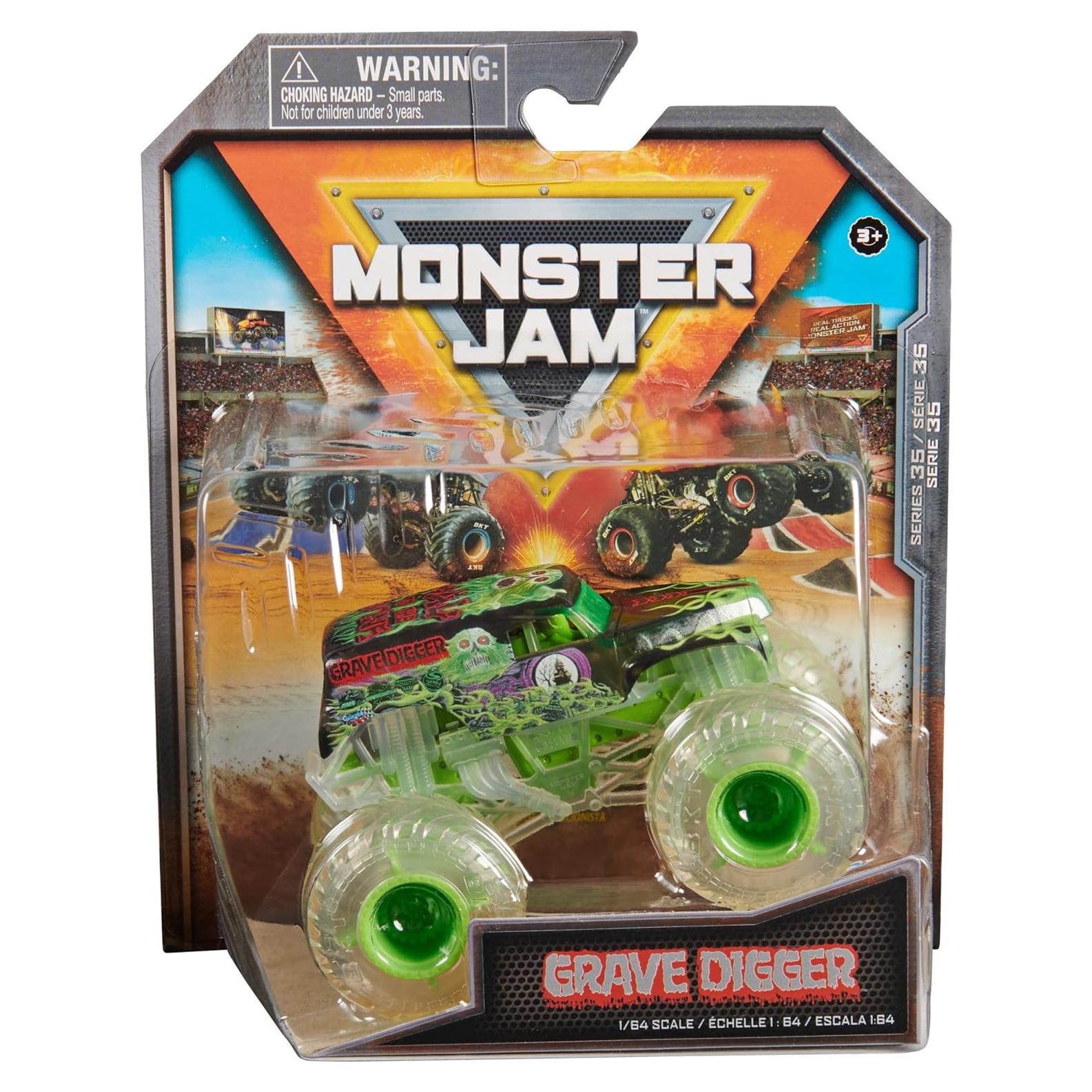 Camión Monstruo Die-Cast Monster Jam Grave Digger 1:64