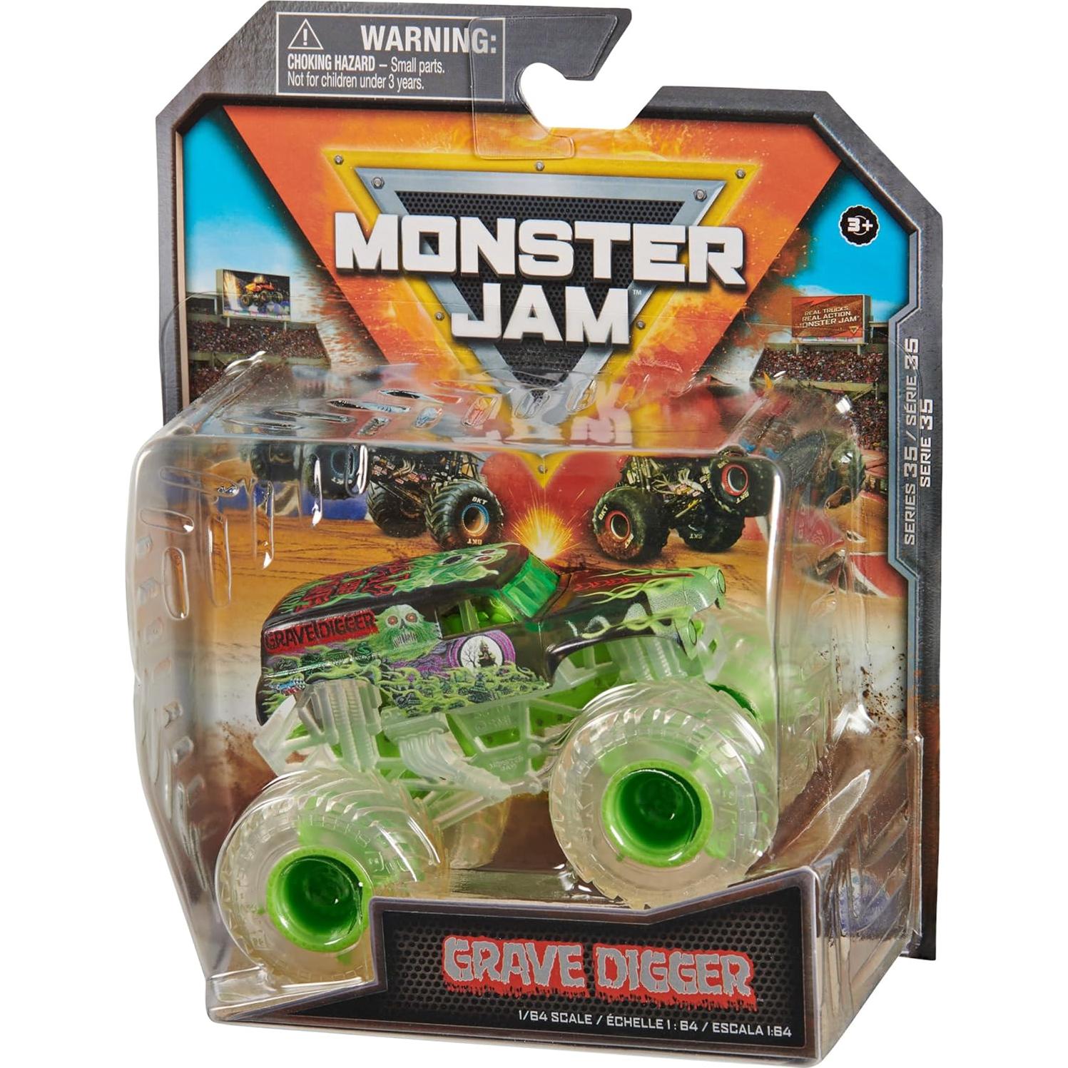 Camión Monstruo Die-Cast Monster Jam Grave Digger 1:64