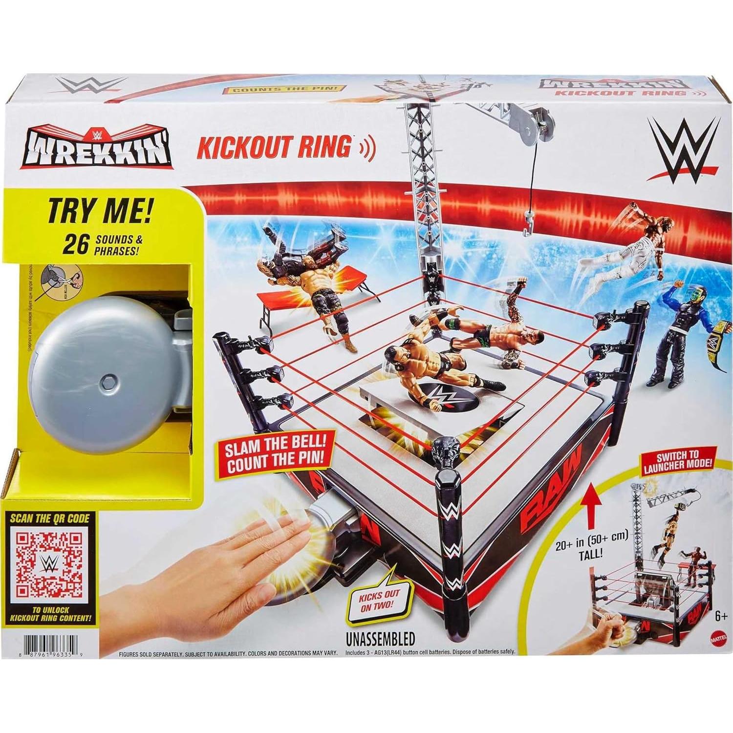 Set de Juego WWE Wrekkin Kickout Ring Mattel 41.4x32.3x52.3 cm