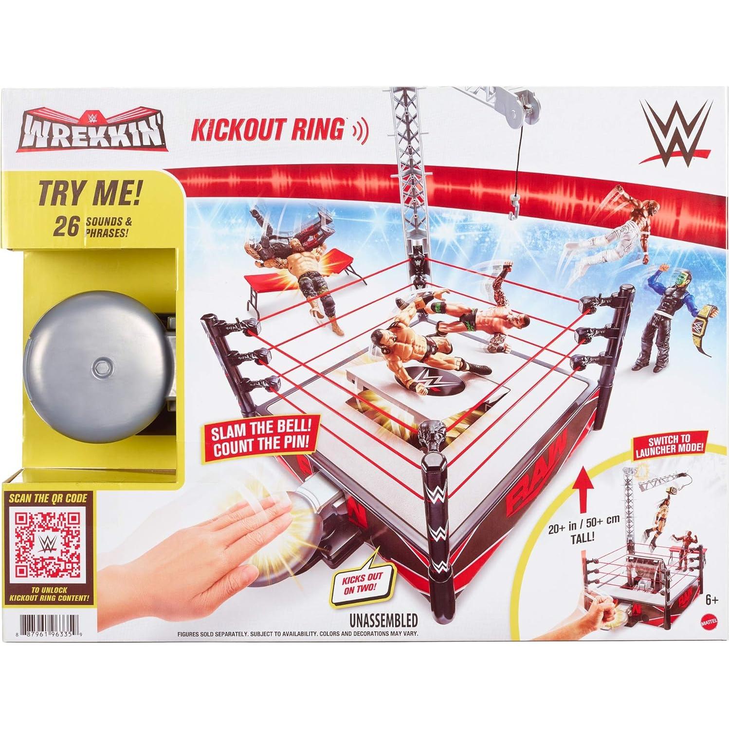 Set de Juego WWE Wrekkin Kickout Ring Mattel 41.4x32.3x52.3 cm