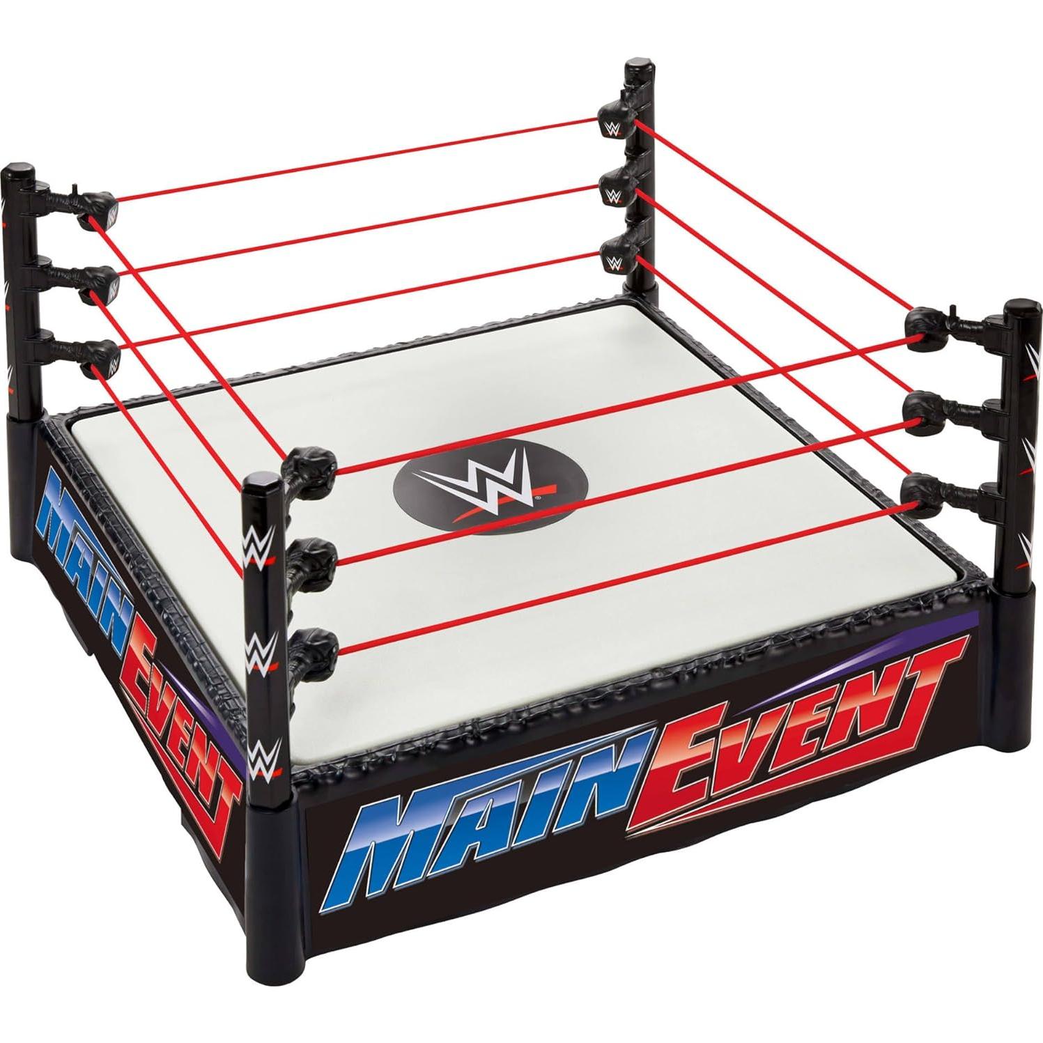 Anillo de Superestrella WWE Mattel con Alfombrilla y Cuerdas