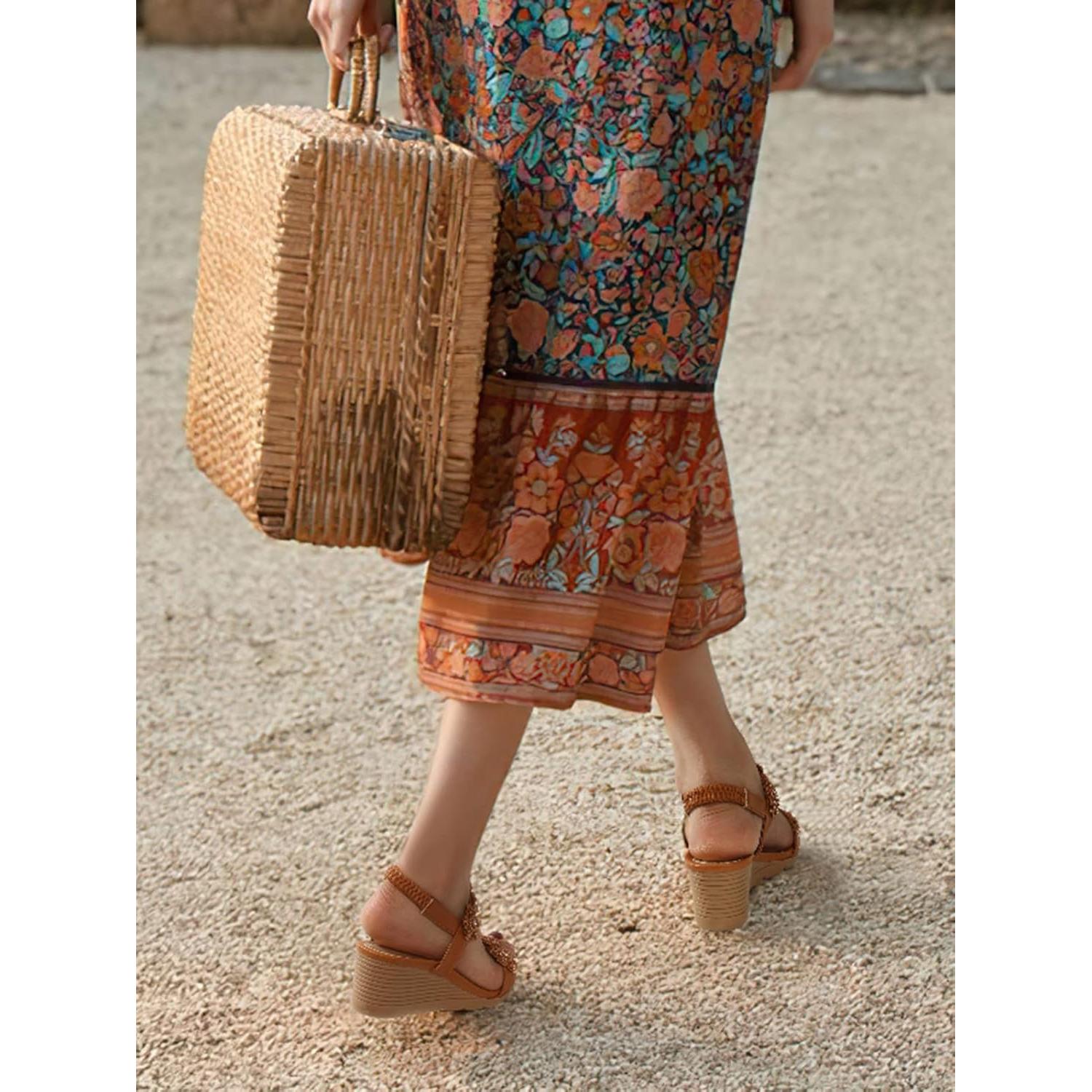 Sandalias Wedge TEMOFON para Mujeres Elegantes - Verano 2025