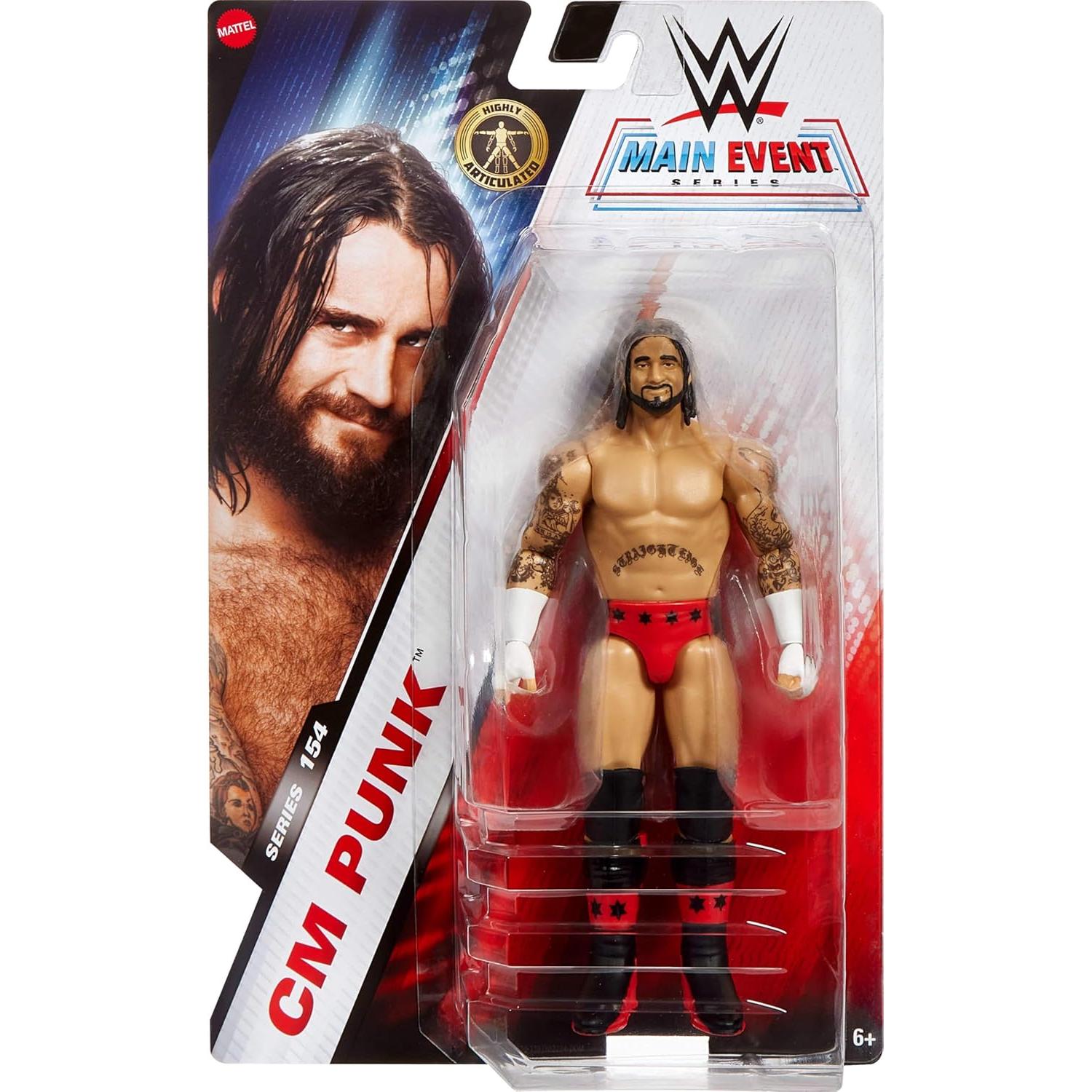 Figura de Acción WWE Cm Punk Mattel 15.24 cm Coleccionable