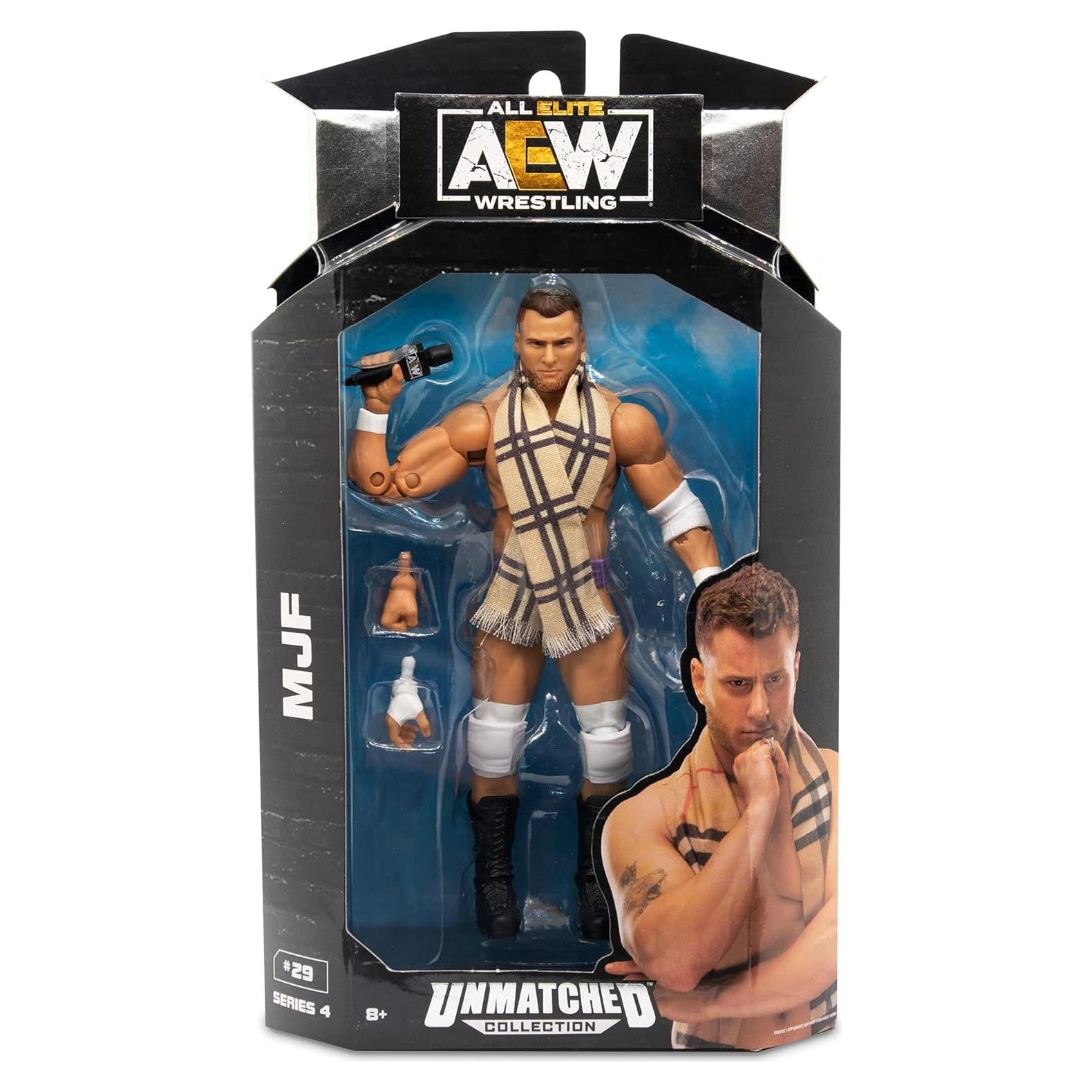 Figura de acción AEW MJF con bufanda Unmatched 4 Jazwares