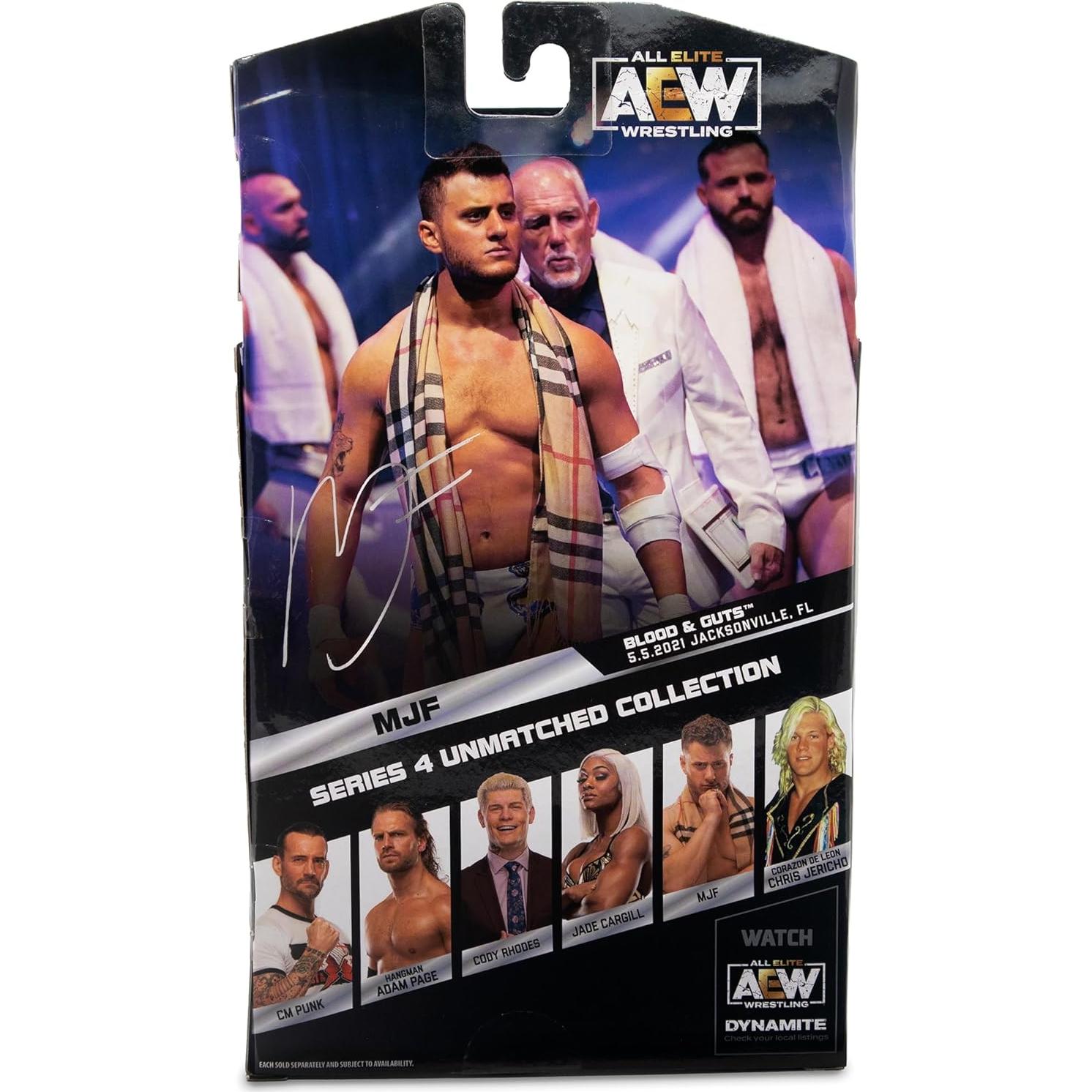 Figura de acción AEW MJF con bufanda Unmatched 4 Jazwares