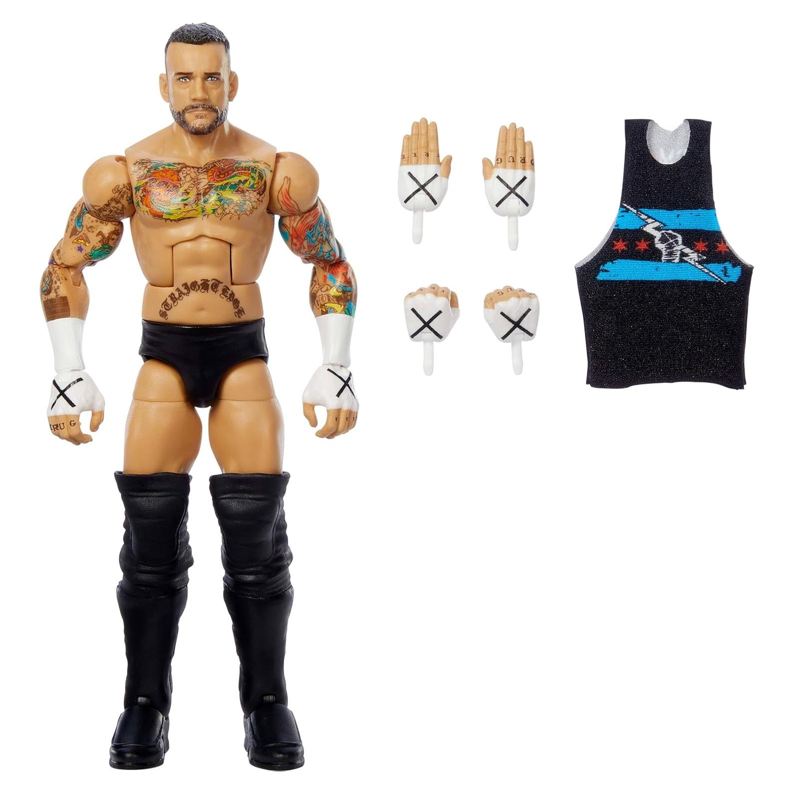 Figura de Acción Mattel WWE Elite CM Punk 15.24 cm con Accesorios