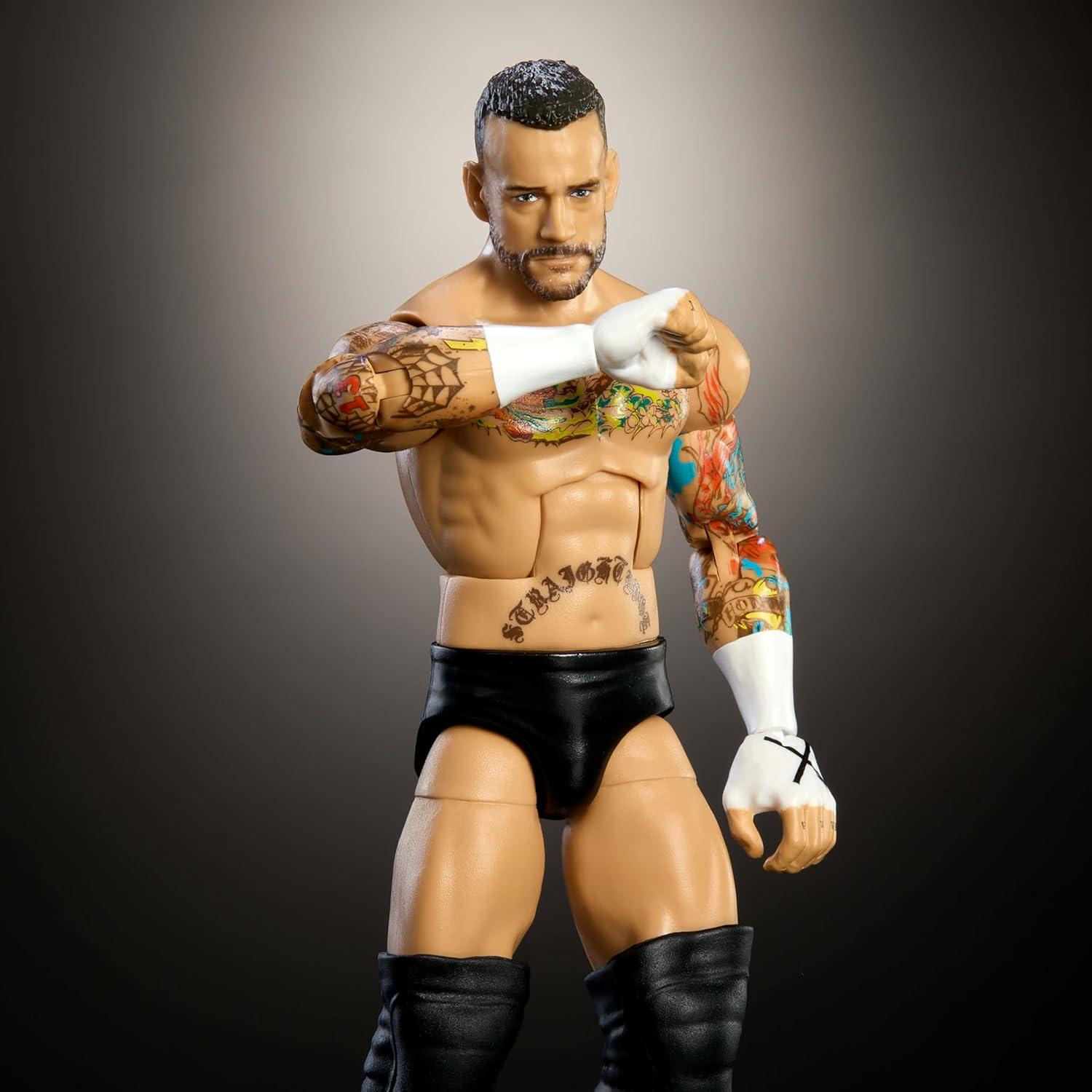 Figura de Acción Mattel WWE Elite CM Punk 15.24 cm con Accesorios
