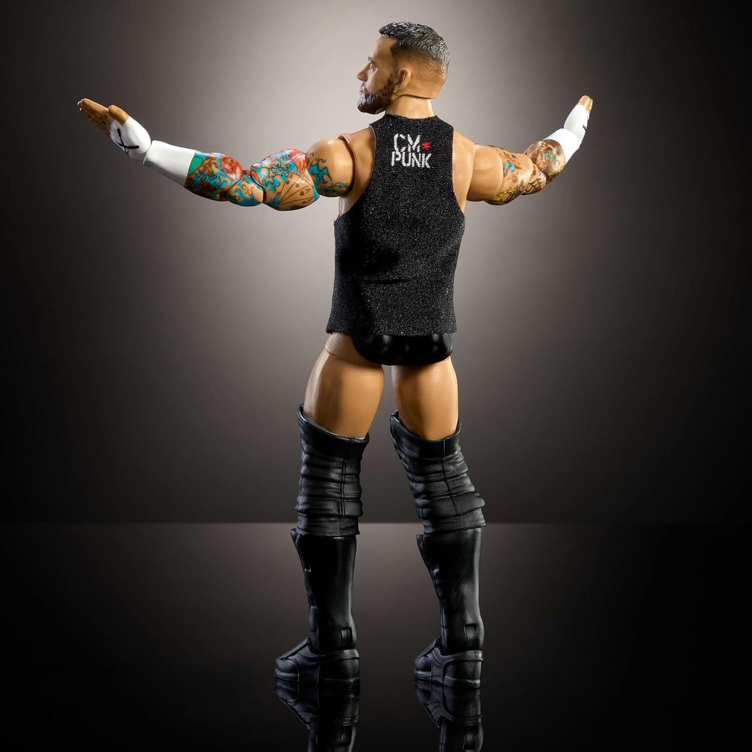 Figura de Acción Mattel WWE Elite CM Punk 15.24 cm con Accesorios