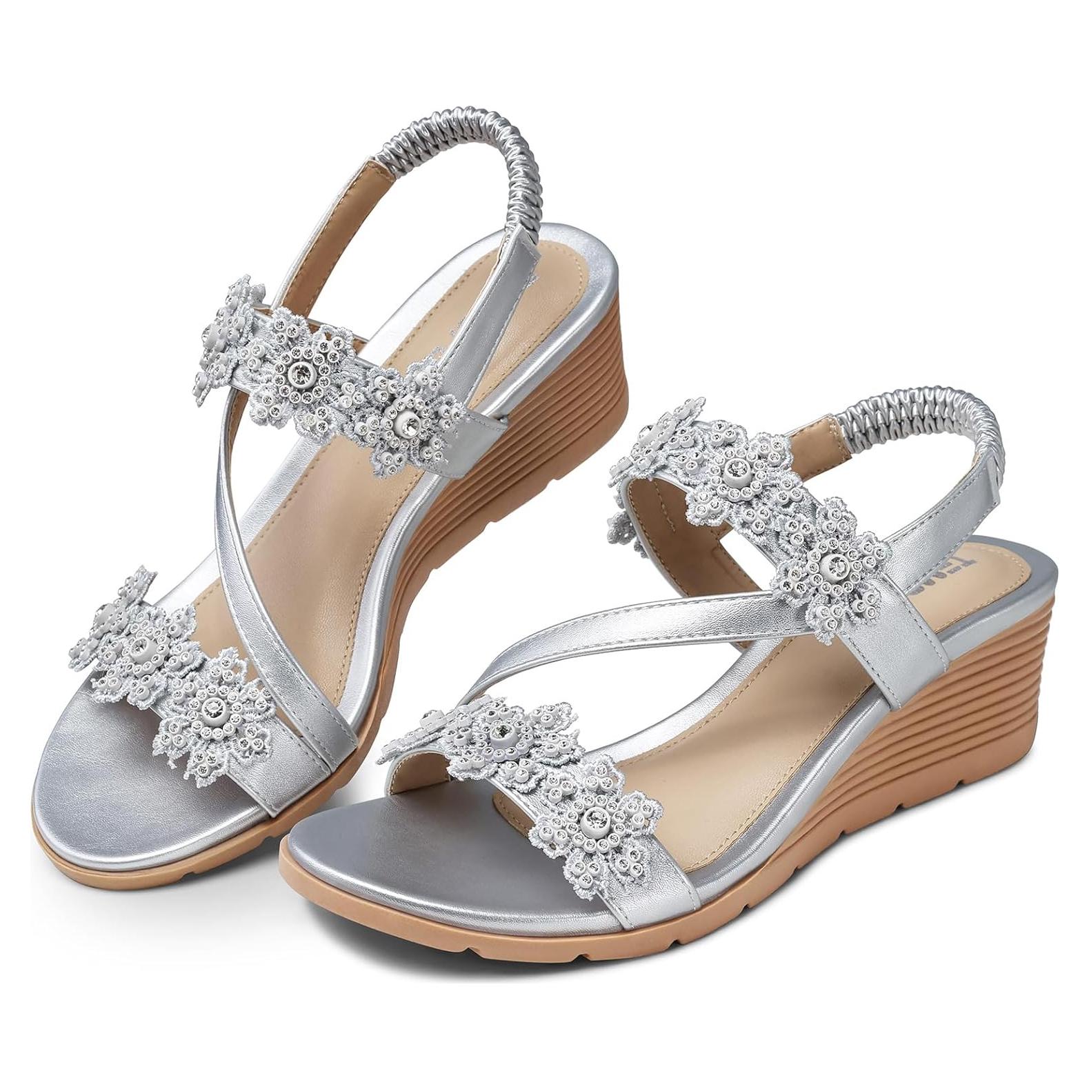 Sandalias Cuña TEMOFON para Mujeres Elegantes Verano