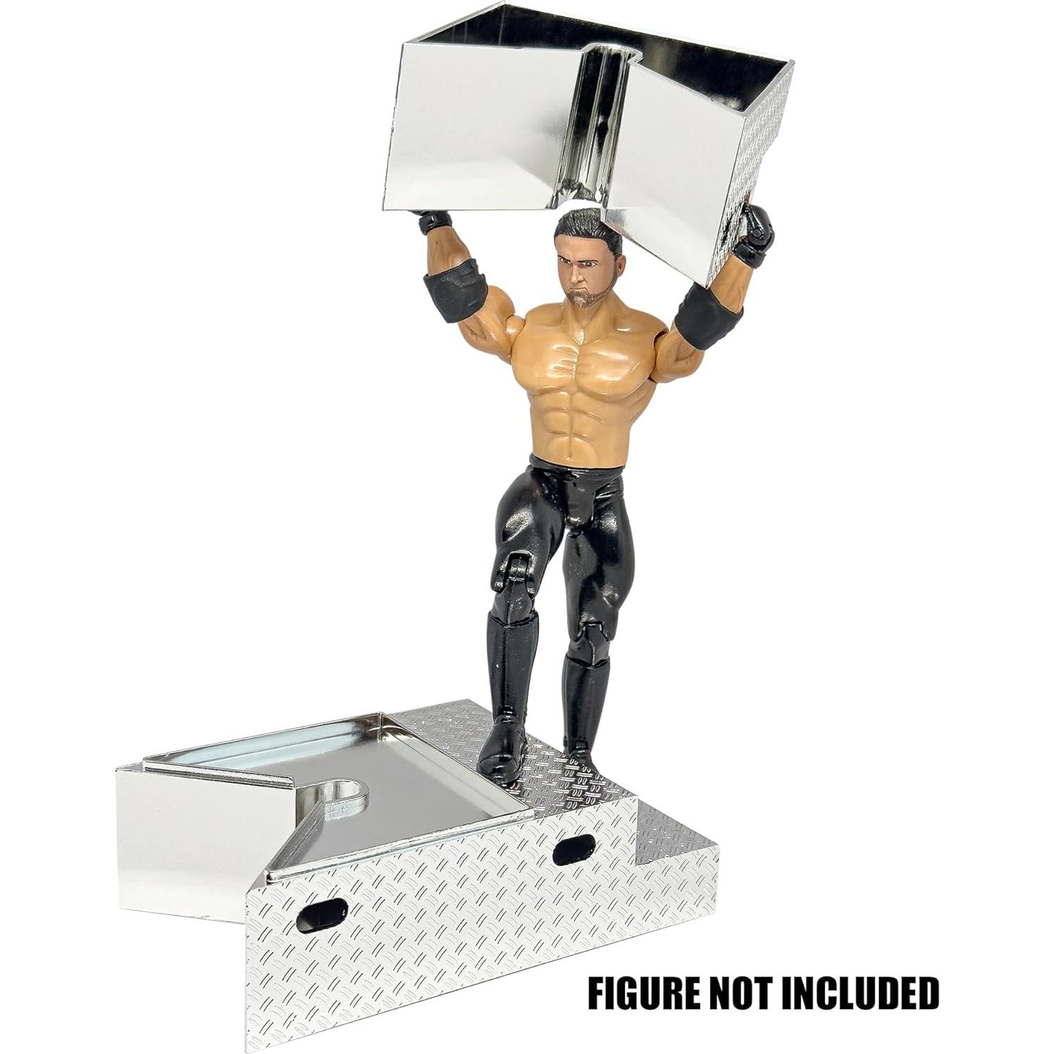 Escalera Desmontable Cromada para Figuras de Lucha WWE AEW