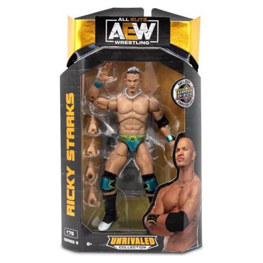 Figura Ricky Starks 15 cm AEW Unrivaled Serie 9 Jazwares