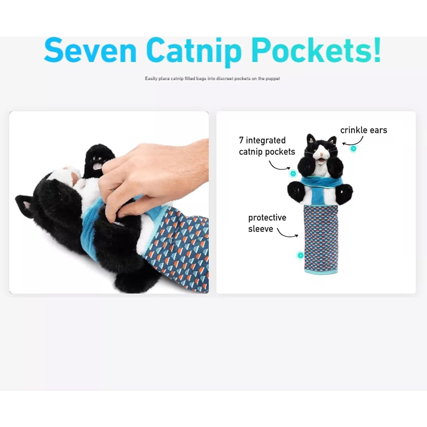 Títere de Gato Luchador Interactivo B0DYV86987 - Juguete Seguro