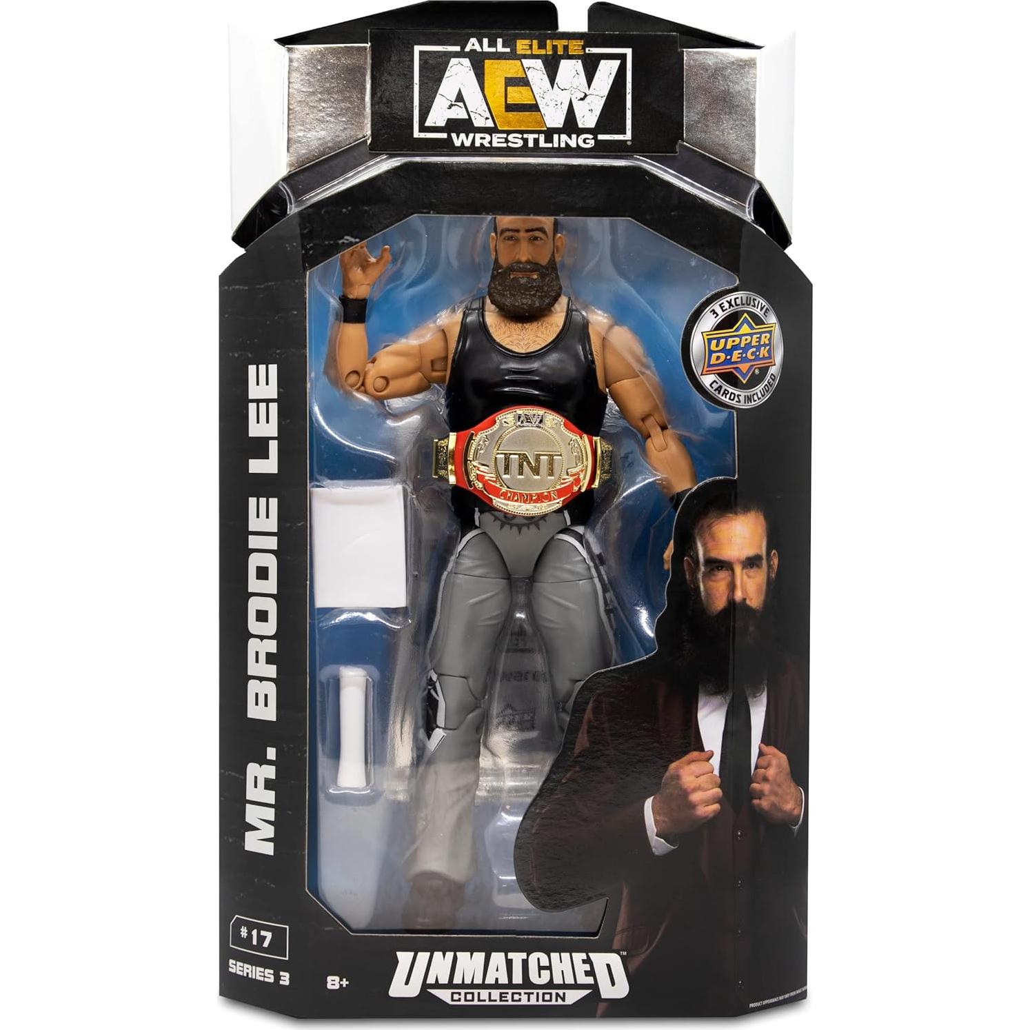 Figura de acción Brodie Lee 15.2 cm AEW Jazwares con accesorios