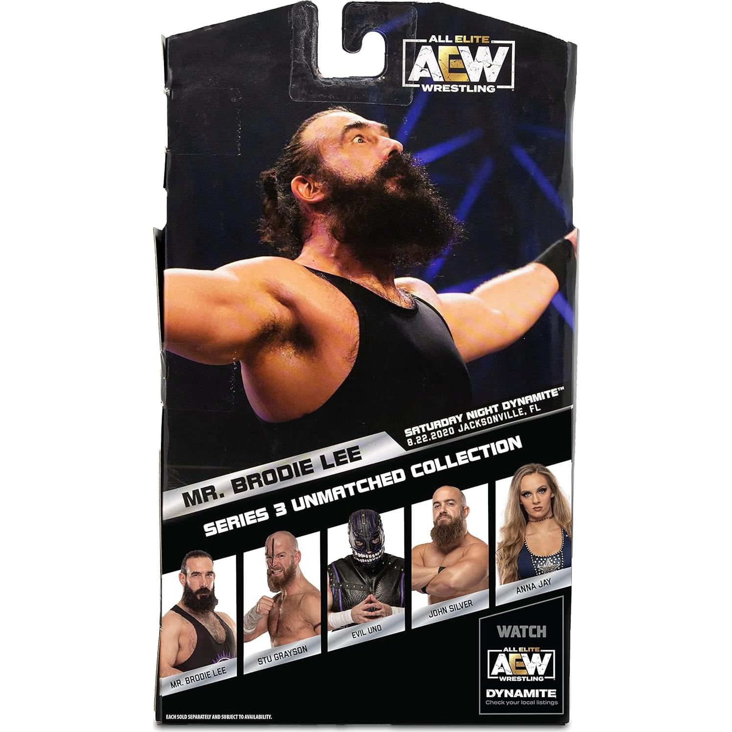 Figura de acción Brodie Lee 15.2 cm AEW Jazwares con accesorios