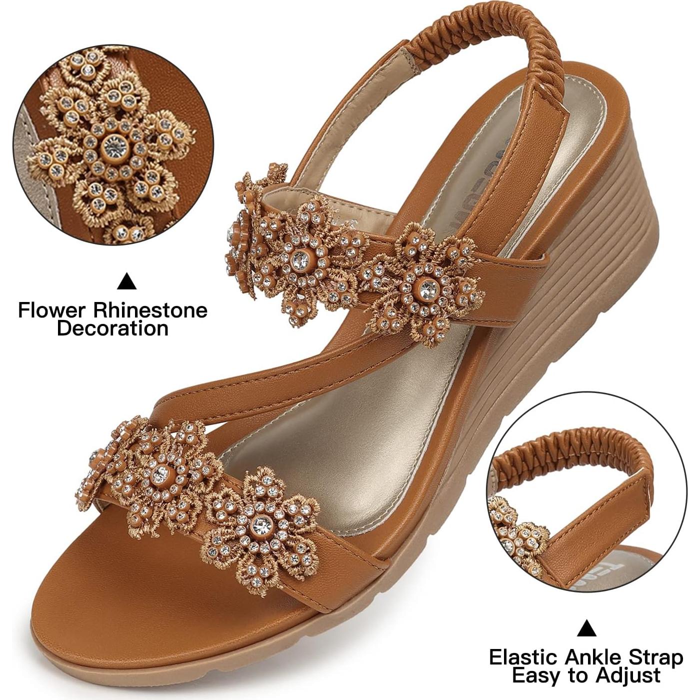 Sandalias Wedge TEMOFON para Mujeres Elegantes - Verano 2025