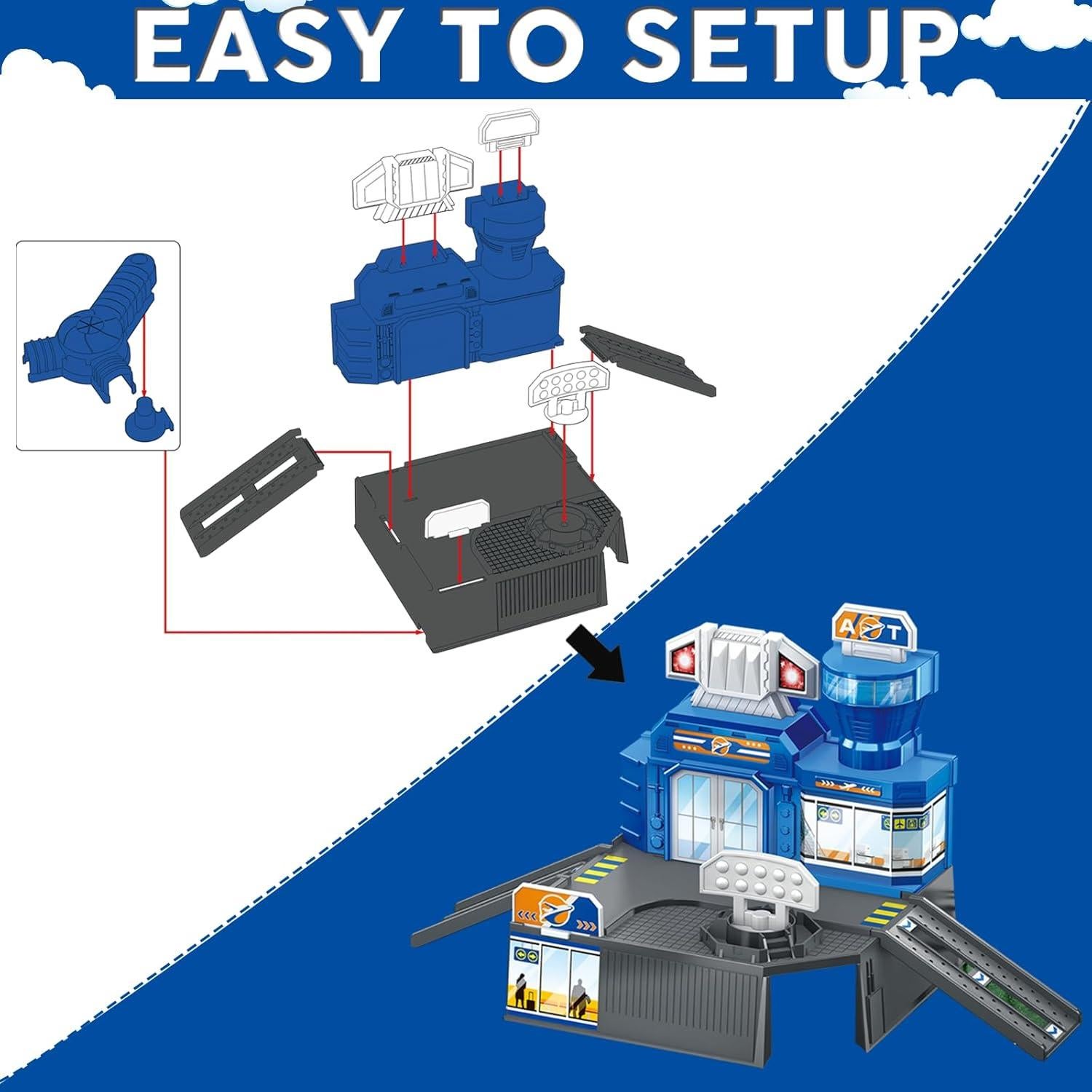 Juego de Aeropuerto WASAiKA con Aviones y Alfombrilla 55x81cm