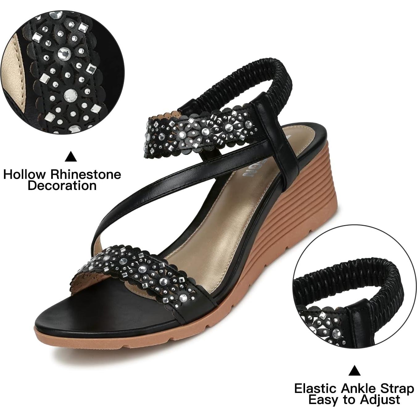 Sandalias de cuña TEMOFON para mujeres elegantes - Verano