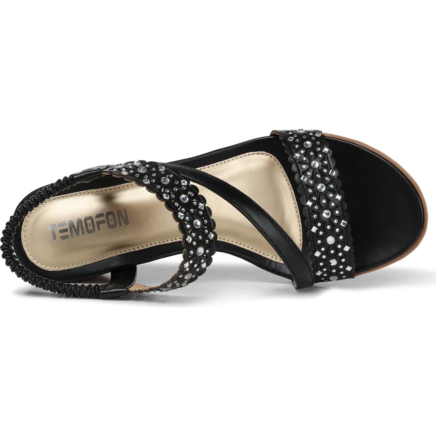 Sandalias de cuña TEMOFON para mujeres elegantes - Verano
